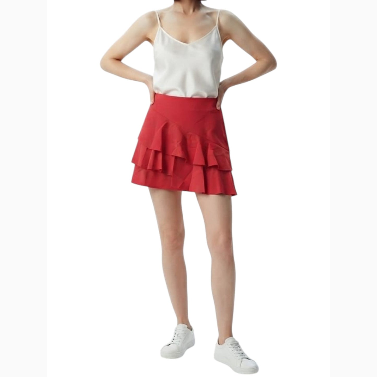 Women's Plain Skirt,Red