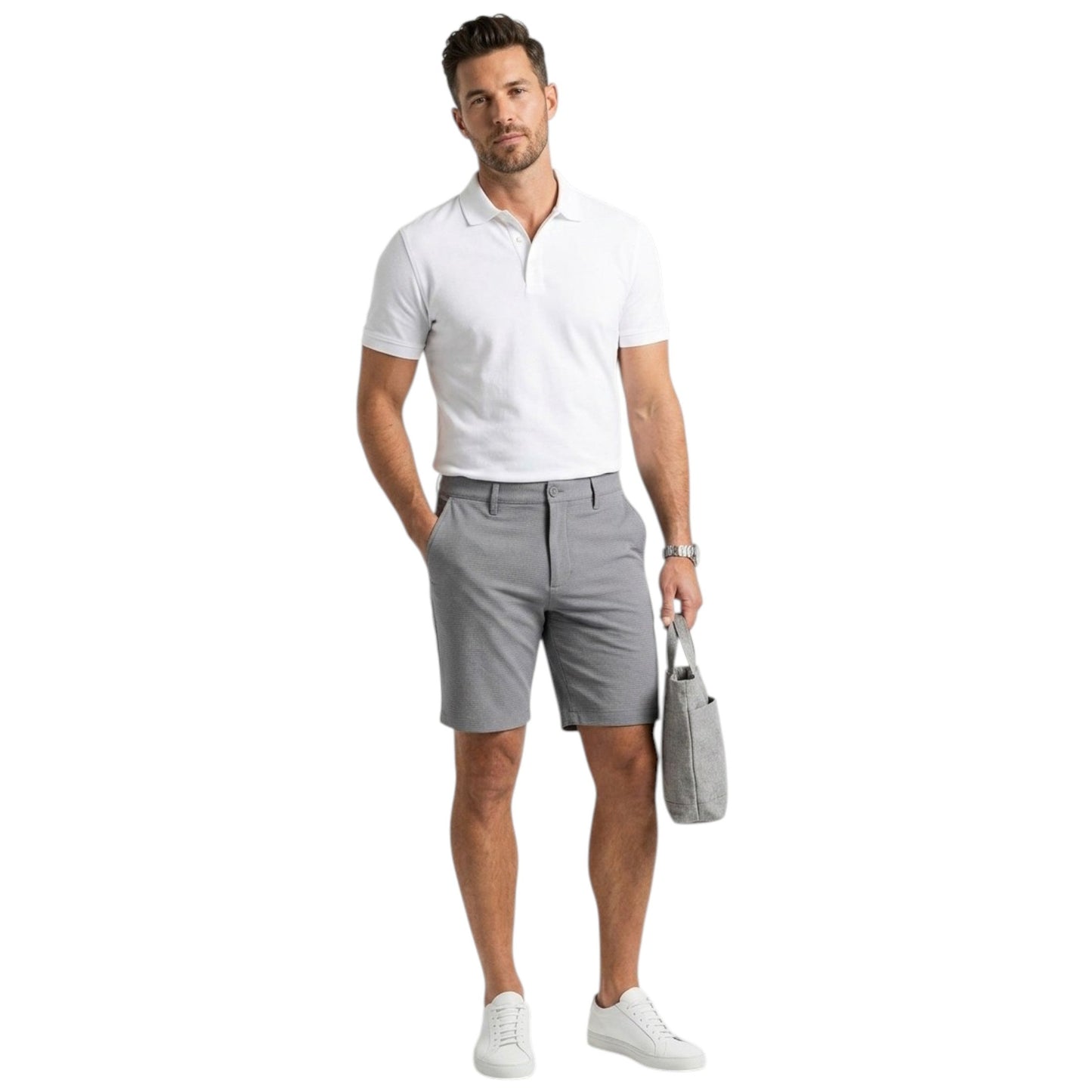 Men's Plain Solid Short,Grey