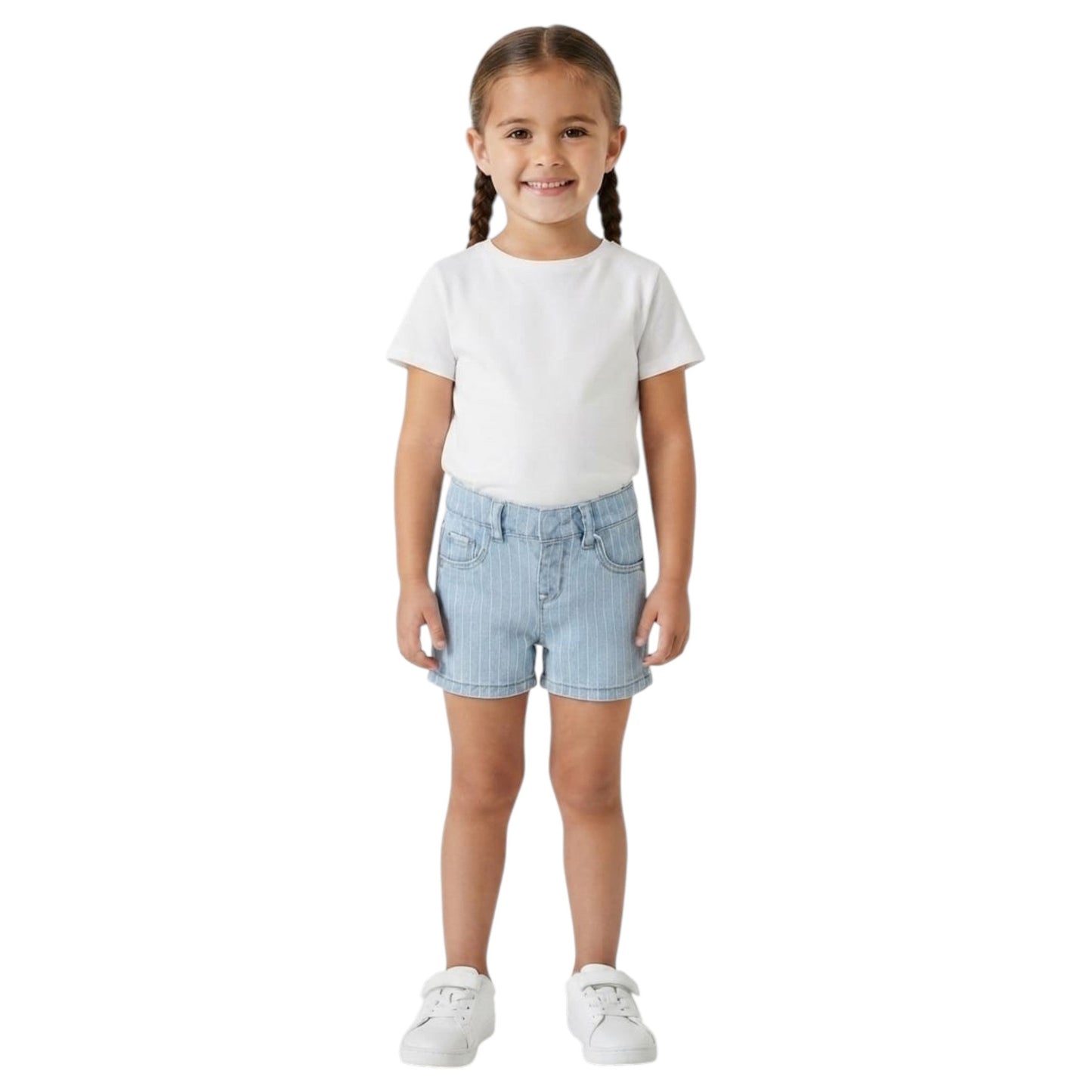 Kids Girl's Stripped Short,Blue