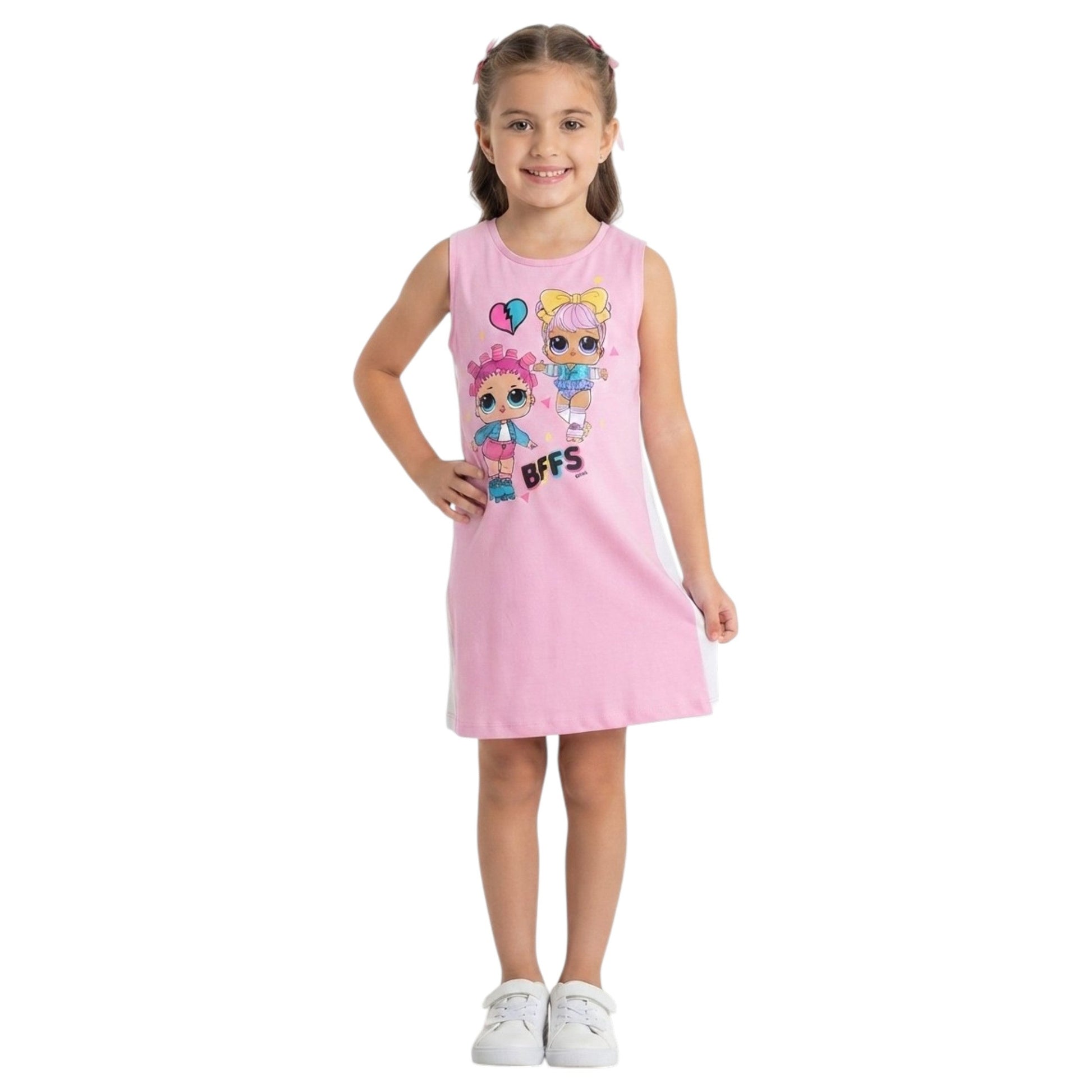 Kids Girl's Printed Dress,Pink