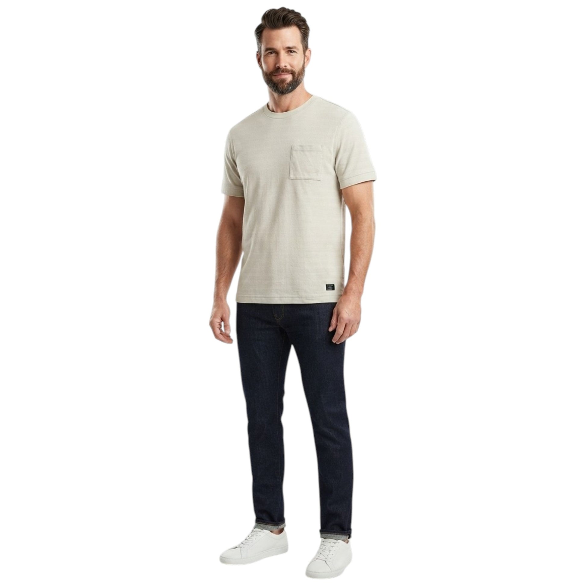 Men's Textured Top,Light Grey