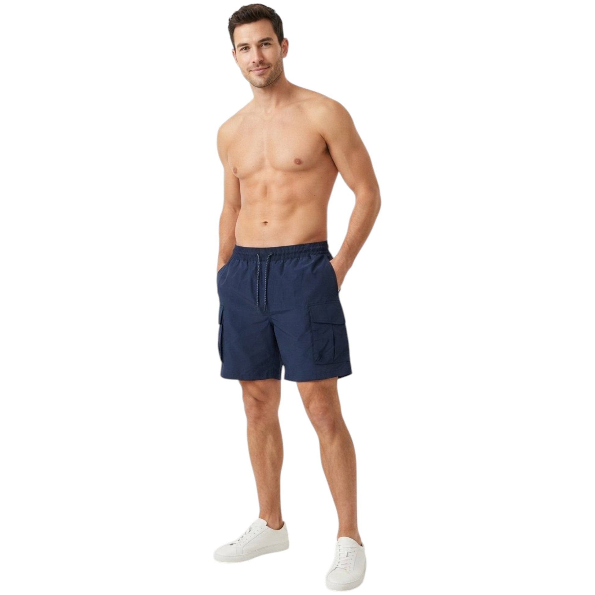 Men's Plain Short,Navy