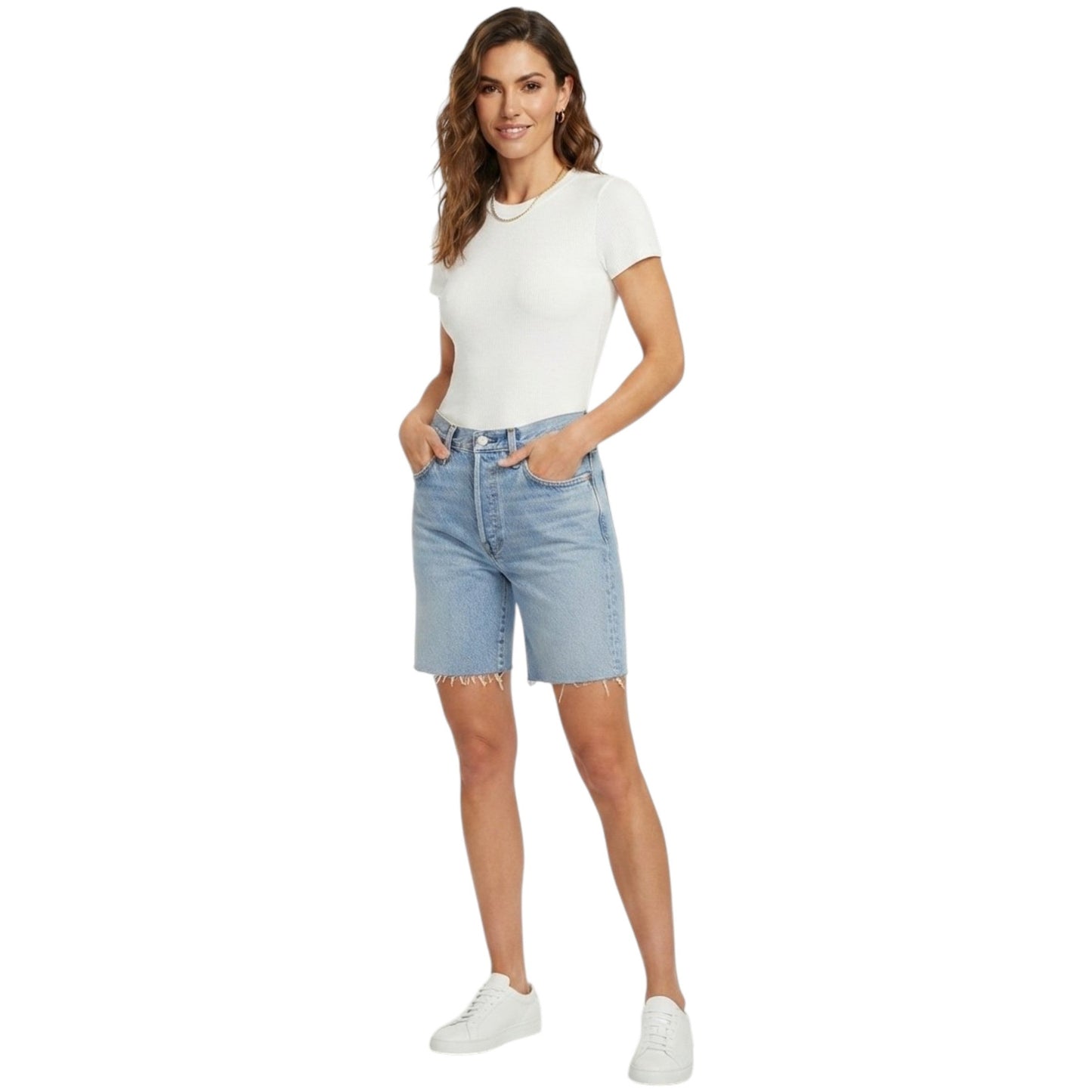 Women's Washed Jeans Short,Blue