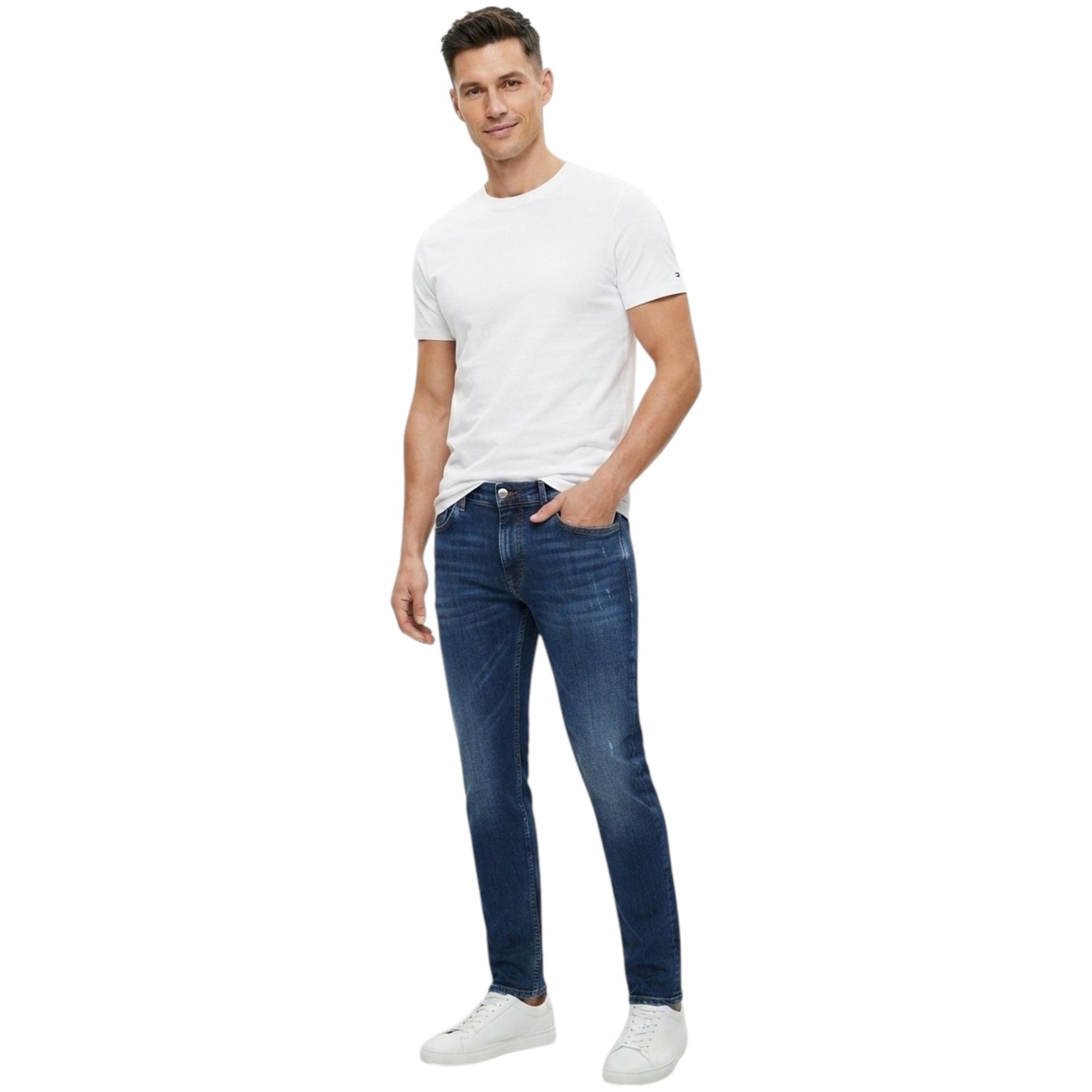 Men's Washed Jeans,Blue