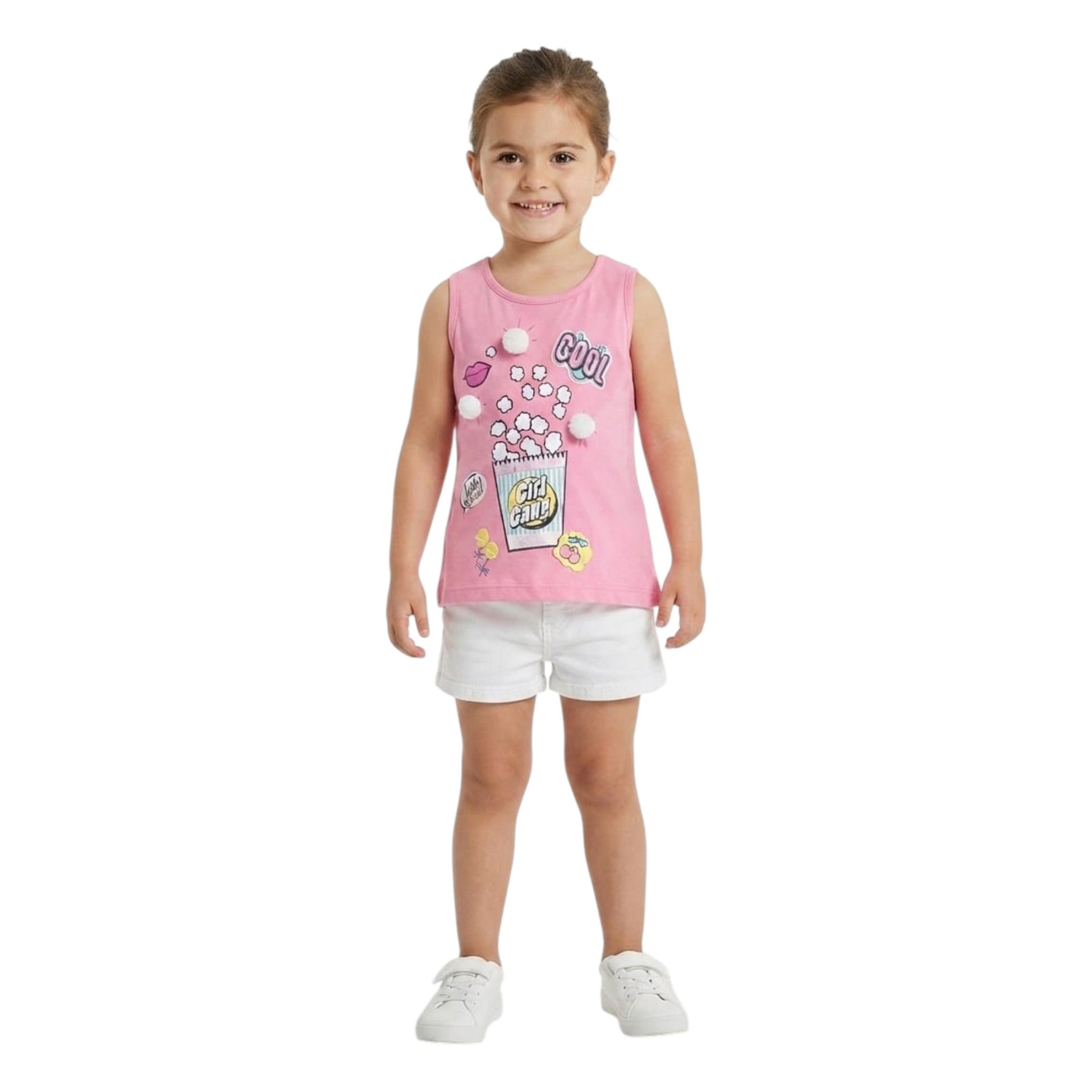 Kids Girl's Printed Top,Pink