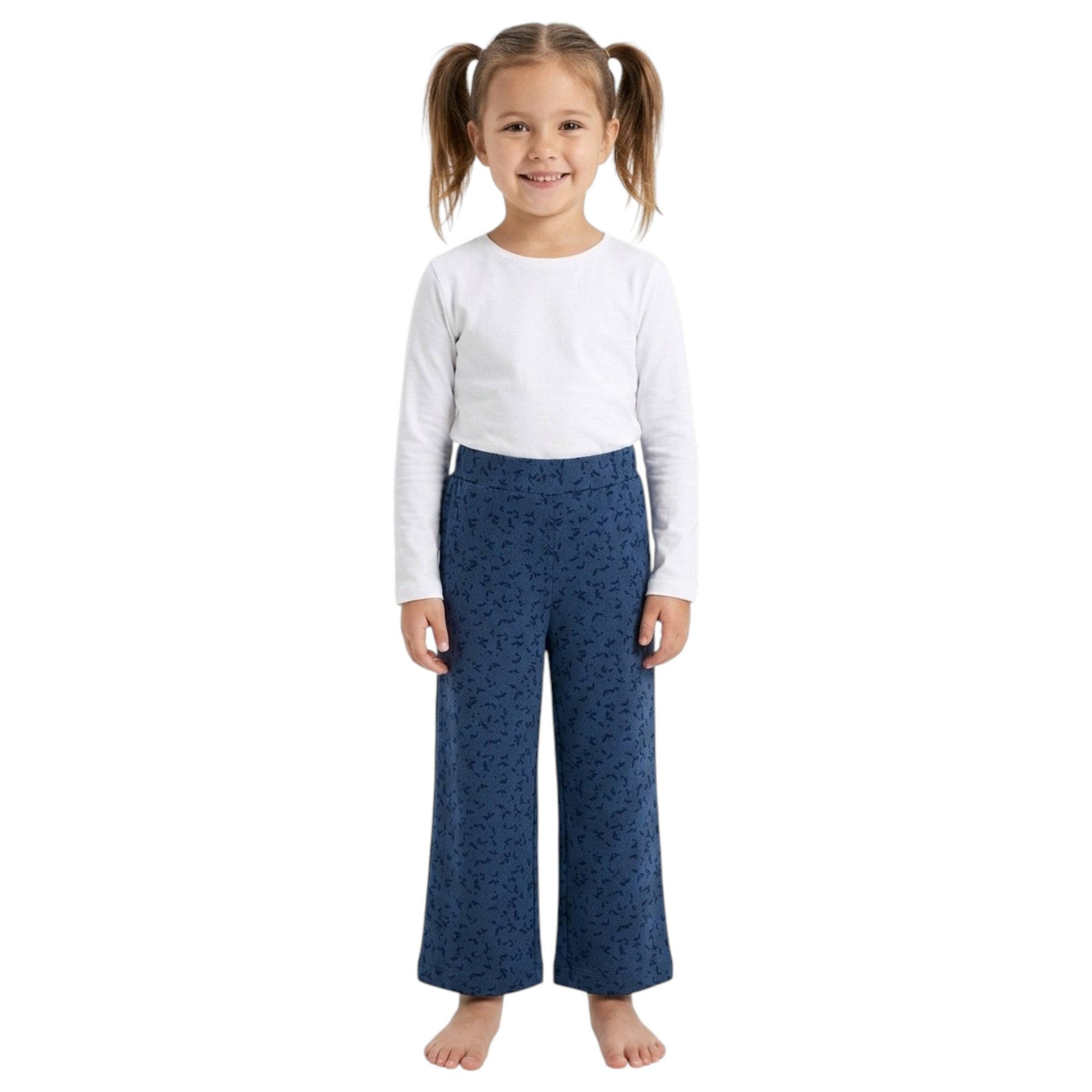 Kids Girl's Printed Pants,Navy