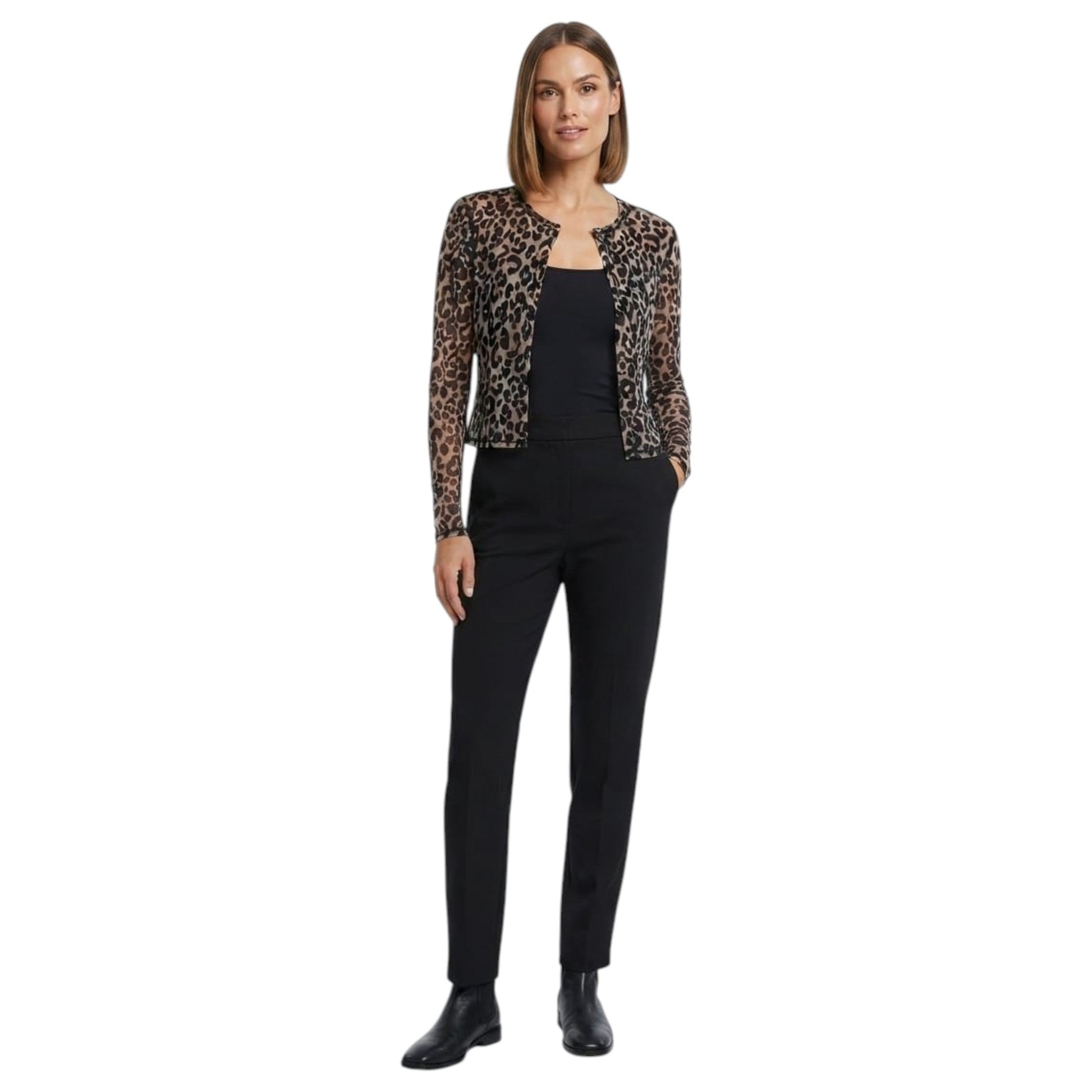 Women's Printed Cardigan Top,Tiger