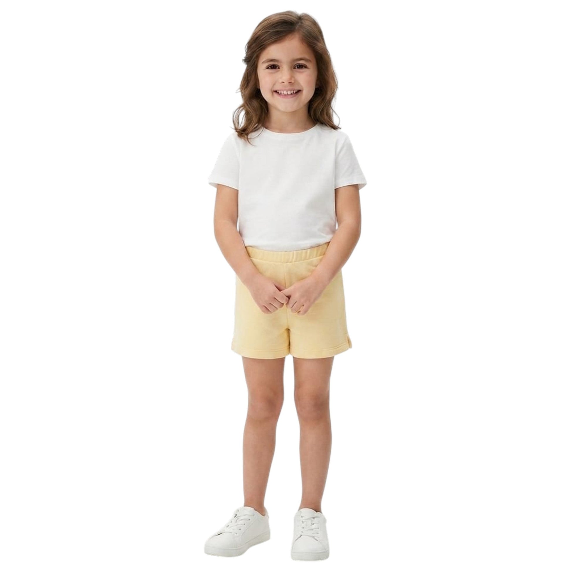 Kids Girl's Plain Solid Short,Yellow
