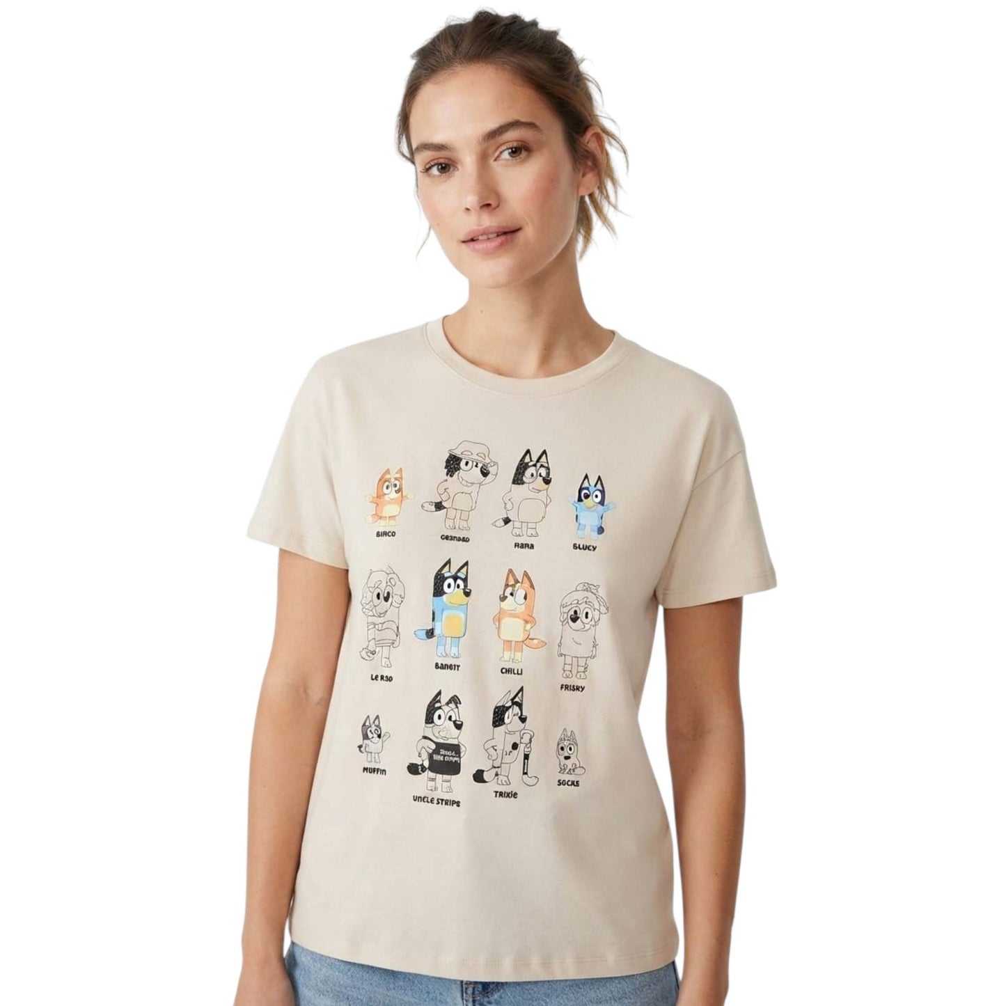 Women's Printed Top,Beige