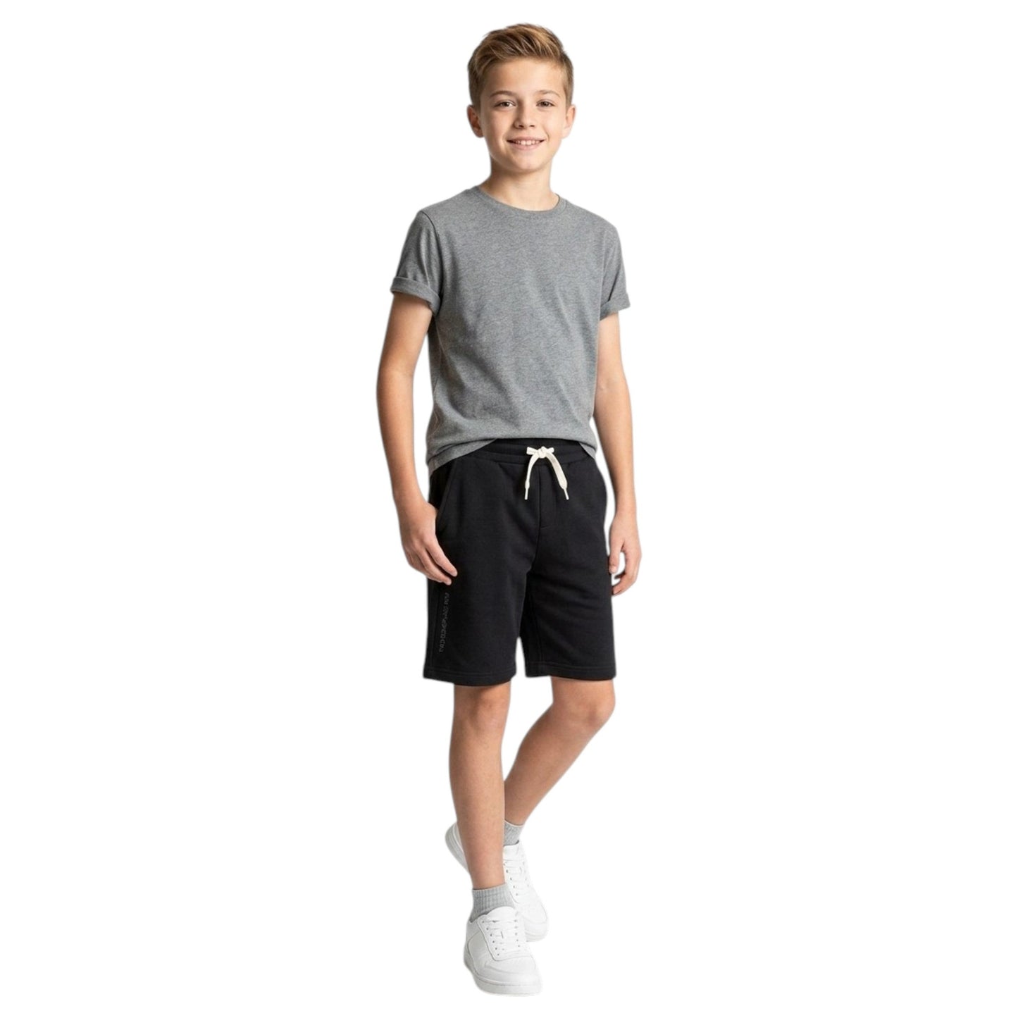 Kids Boy's Plain Solid Short,Black