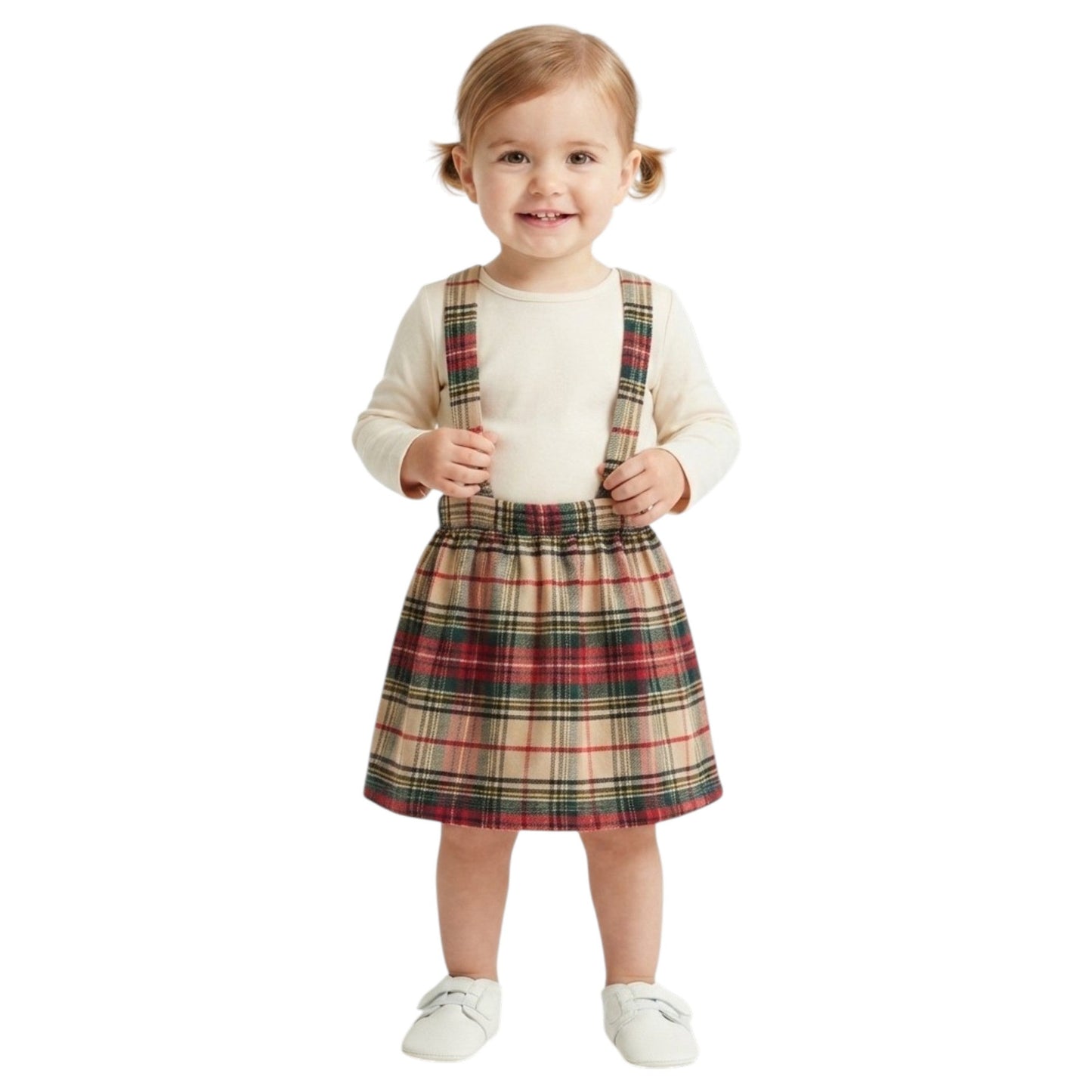 Kids Girl's Plaid Dress,Multi