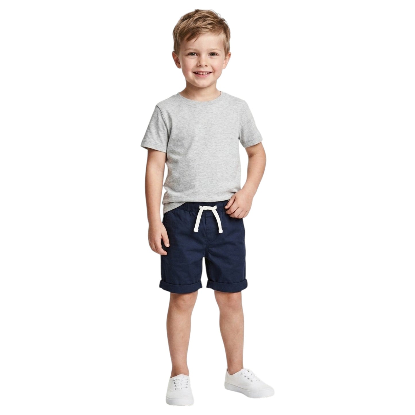 Kids Boy's Plain Solid Short,Navy