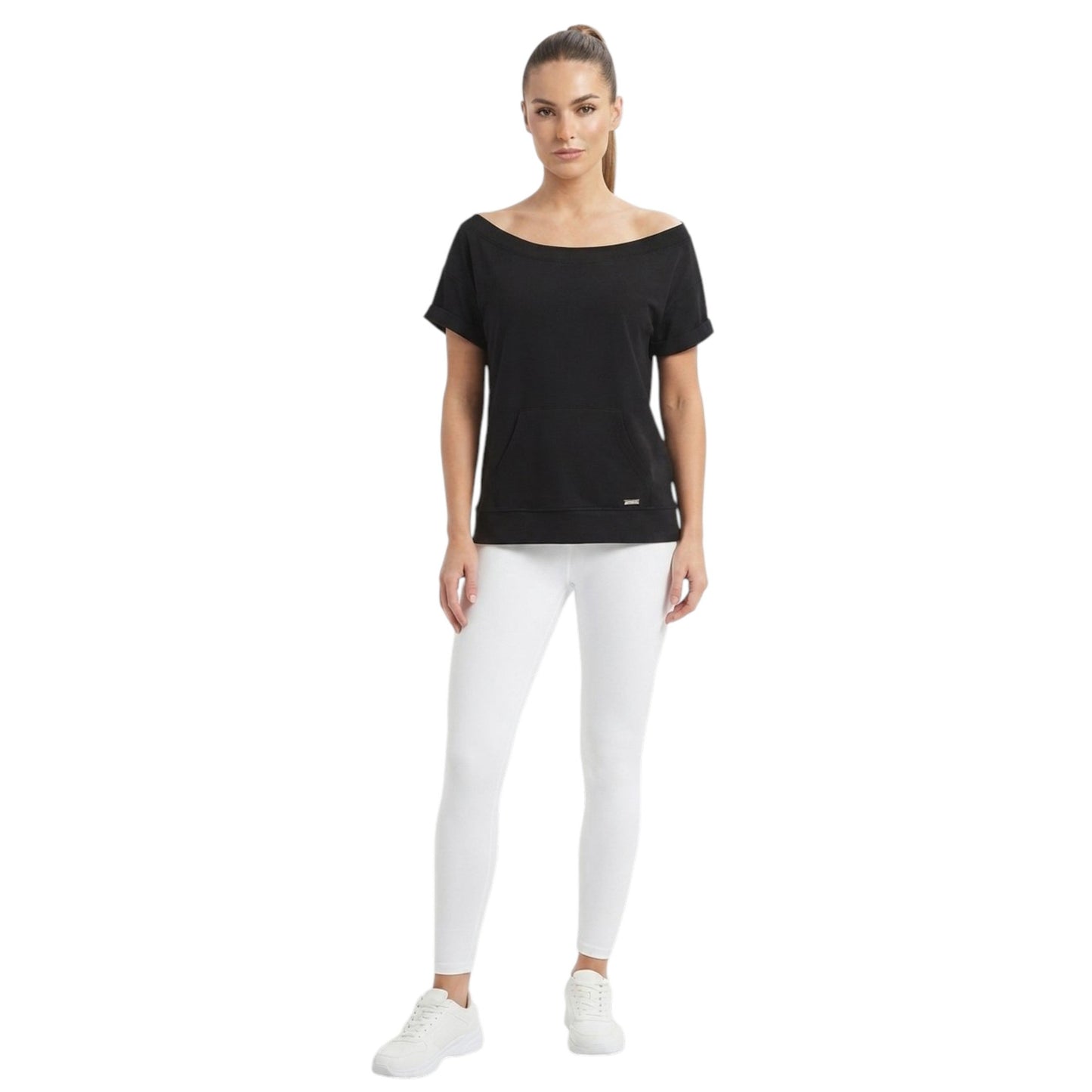 Women's Plain Solid Top,Black