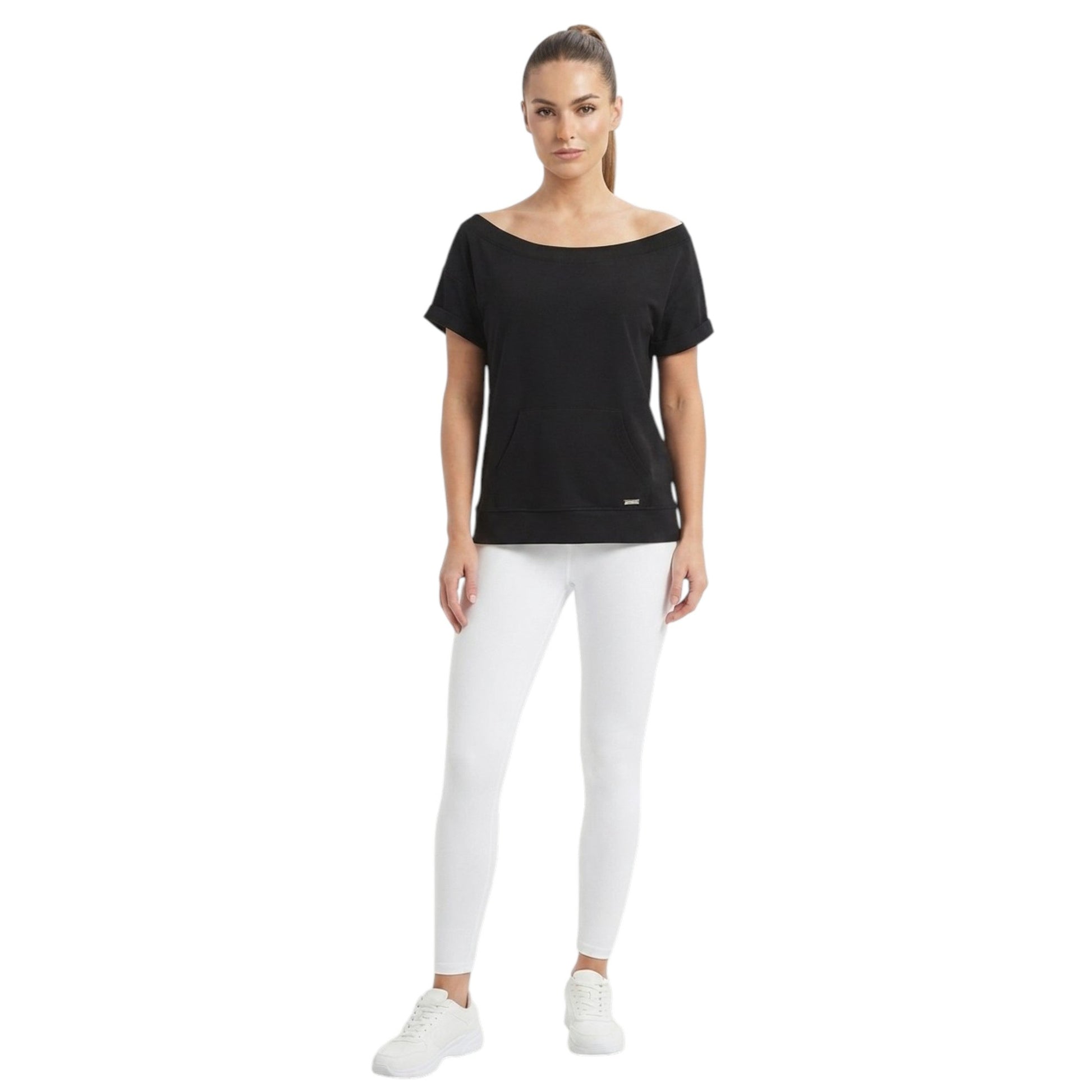 Women's Plain Solid Top,Black