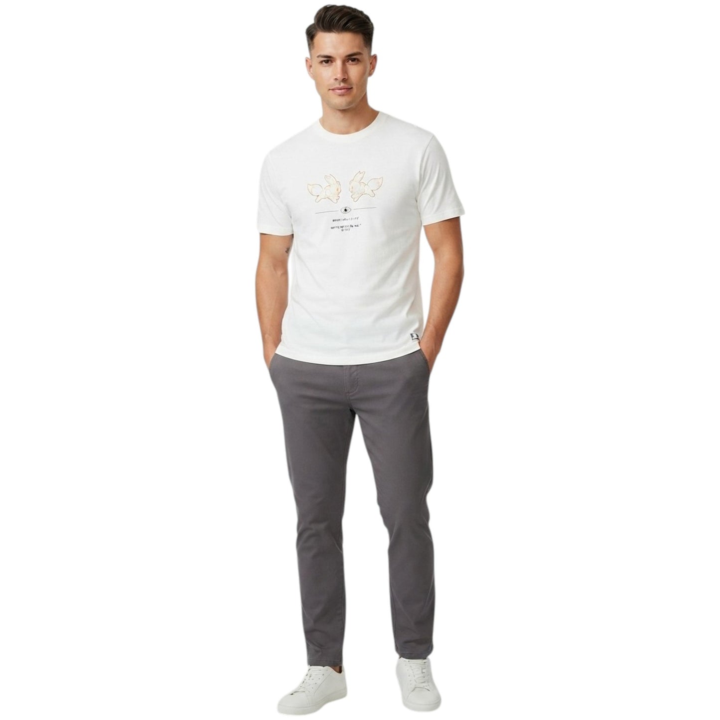 Men's Printed Top,White