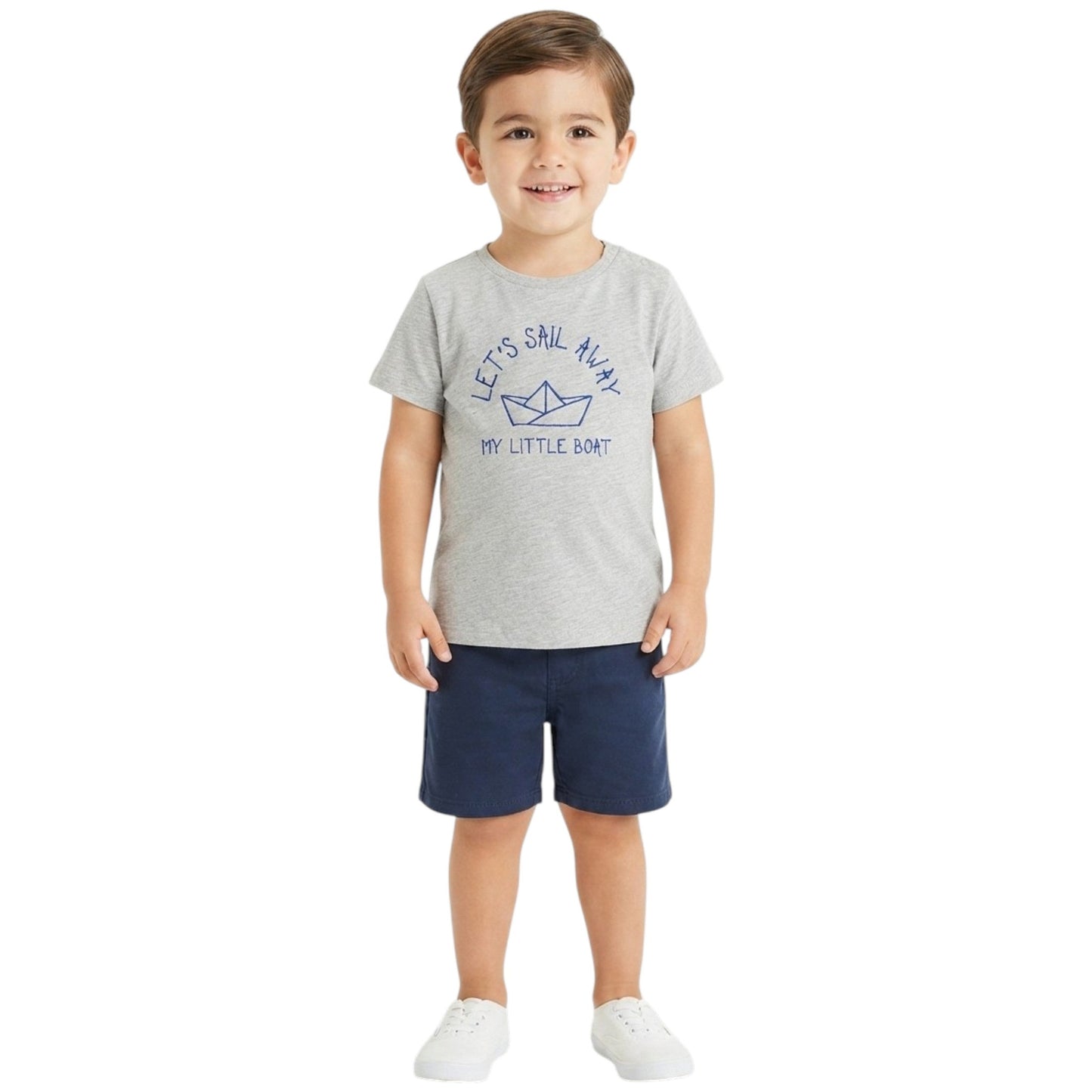 Kids Boy's Printed Top,Grey