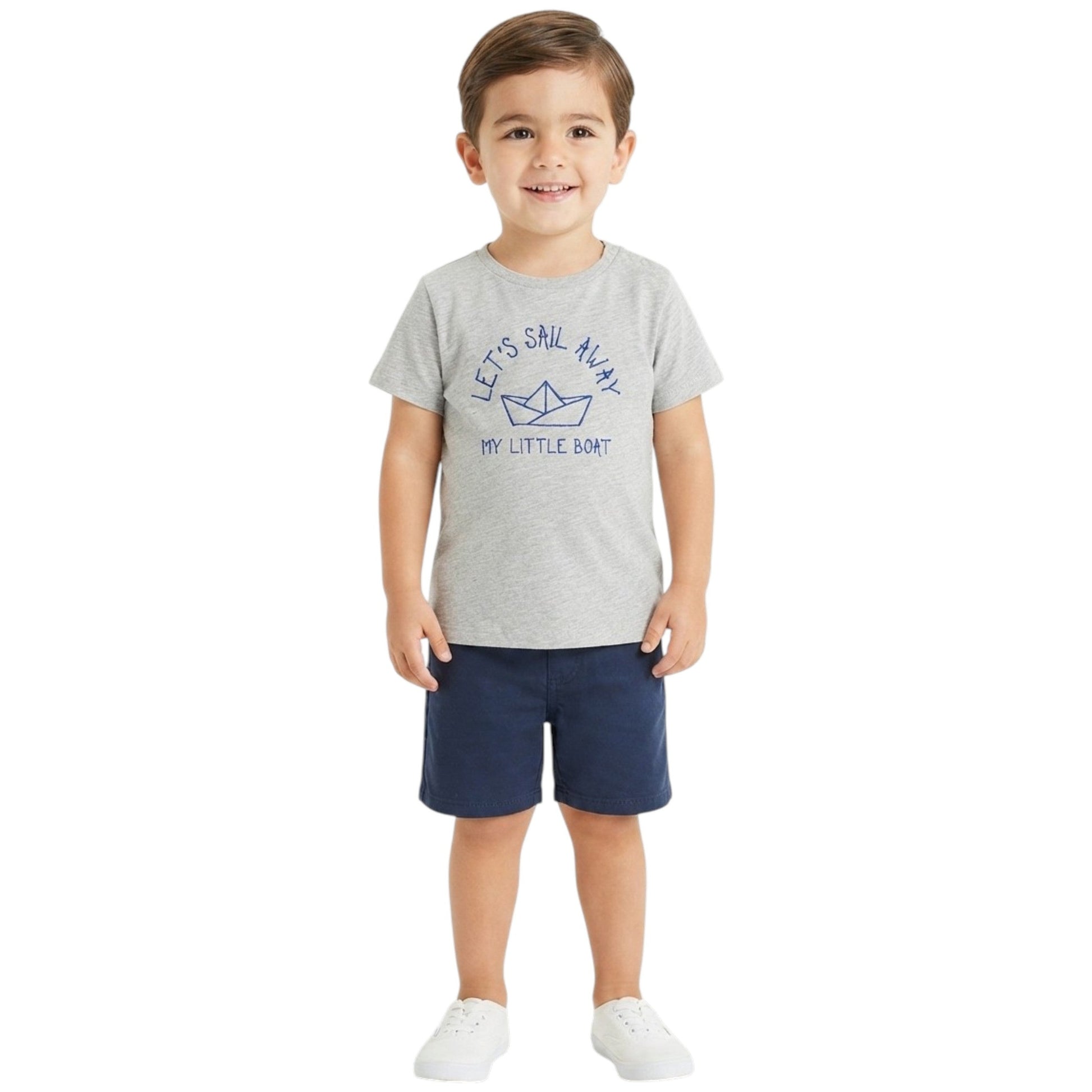 Kids Boy's Printed Top,Grey