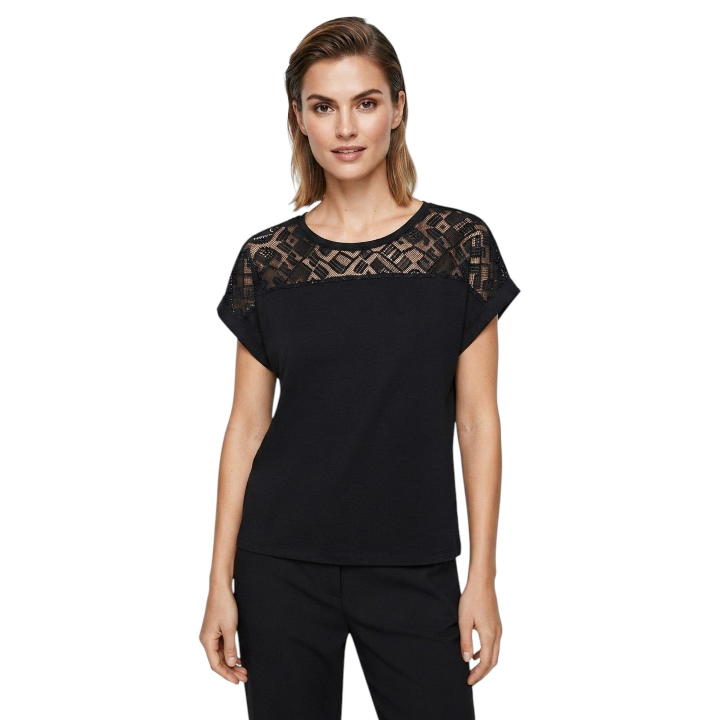 Women's Textured Top,Black