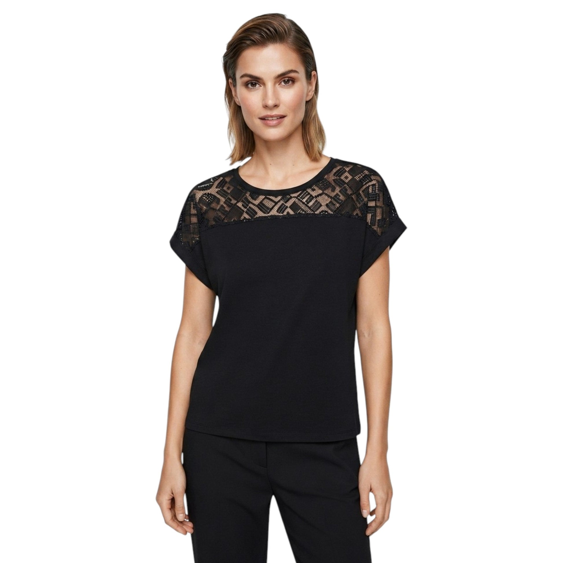 Women's Textured Top,Black