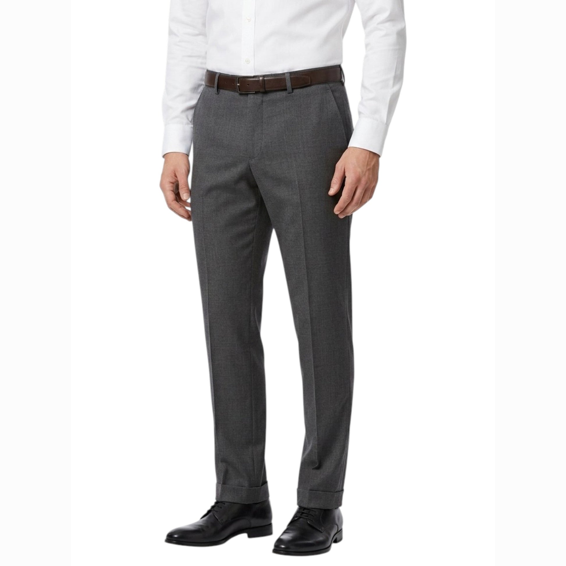 Men's Textured Classic Pants,Grey