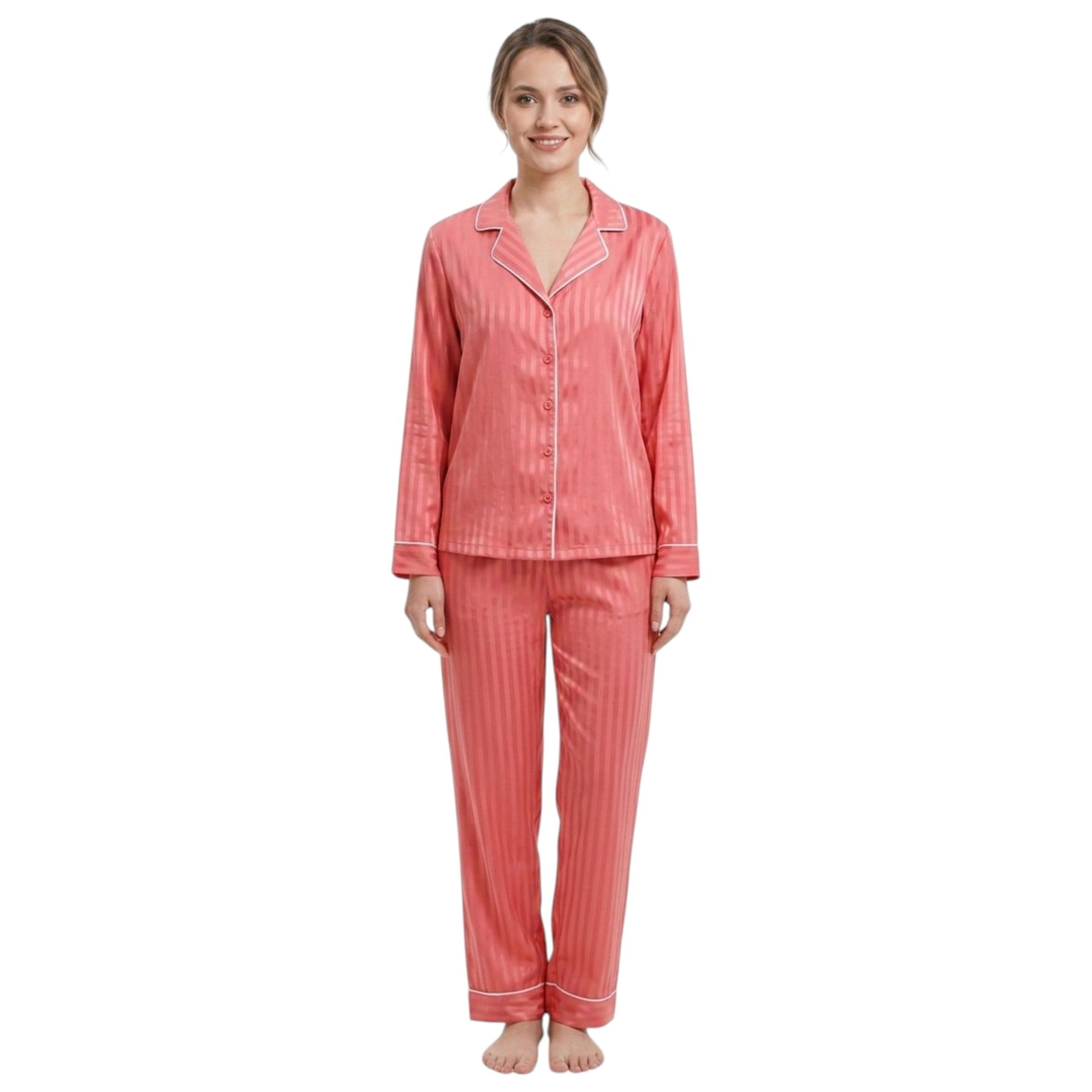 Women's Printed Sleepwear Chemise,Pink