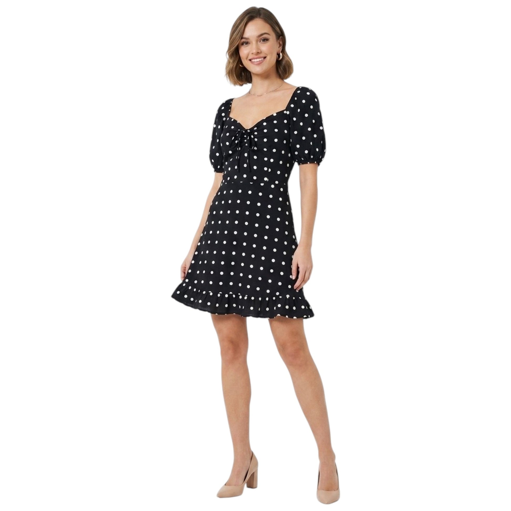 Women's Printed Dress,Black