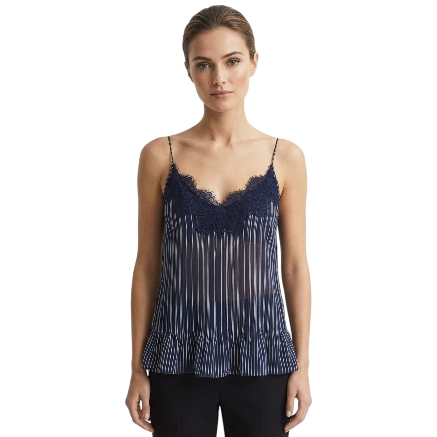 Women's Stripped Top,Navy