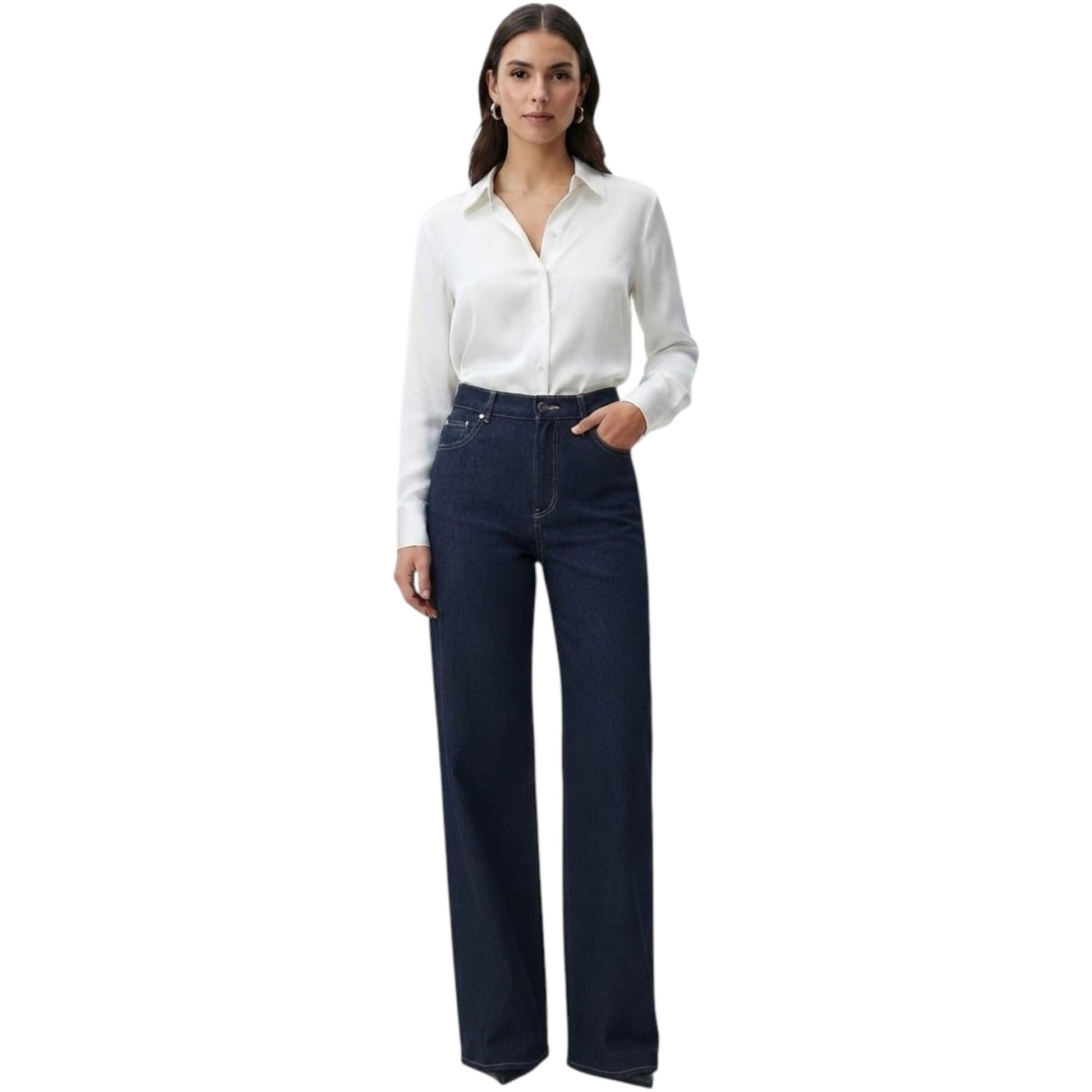 Women's Plain Jeans,Dark Blue