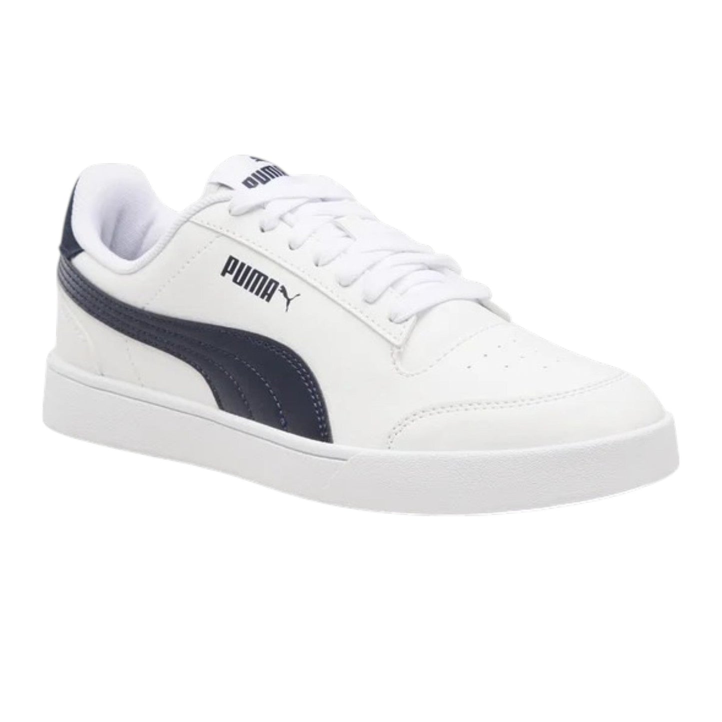 Men's Logo Pattched Textured Shoes,White