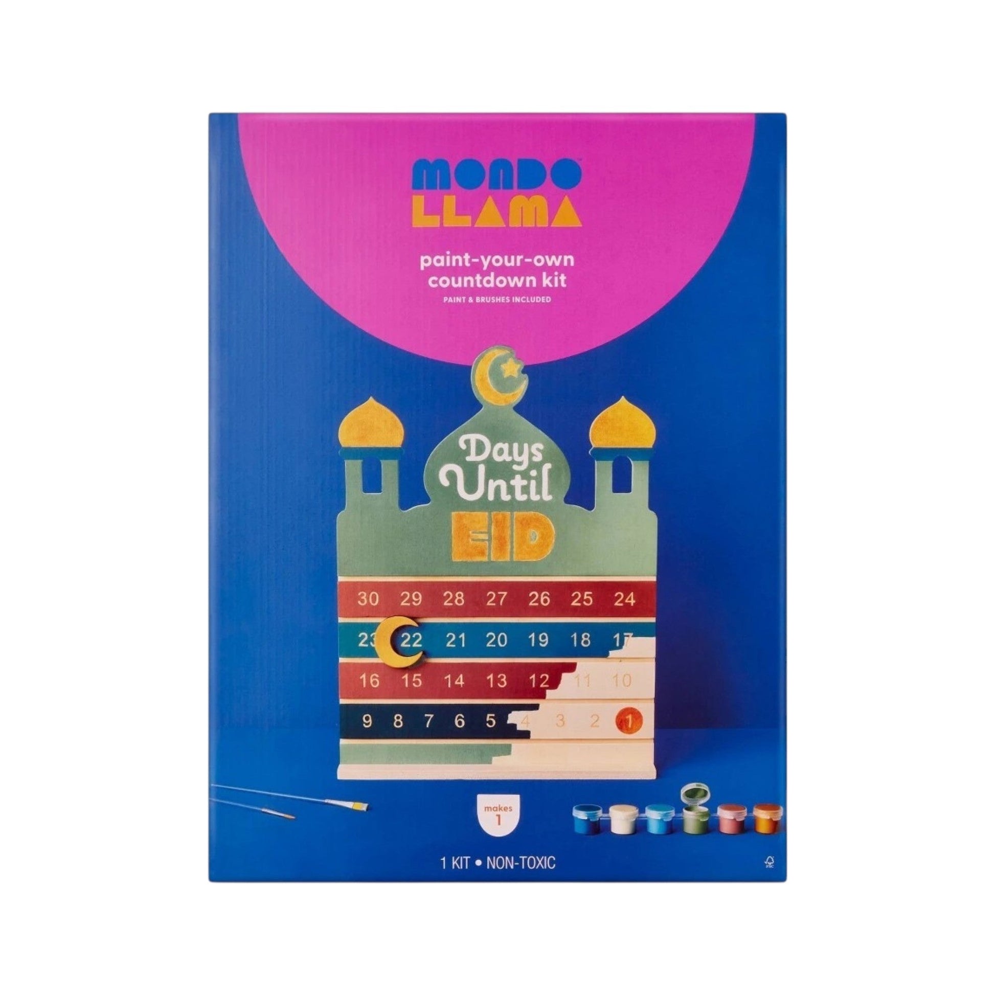 Ramadan Craft Wood Countdown Painting Kit