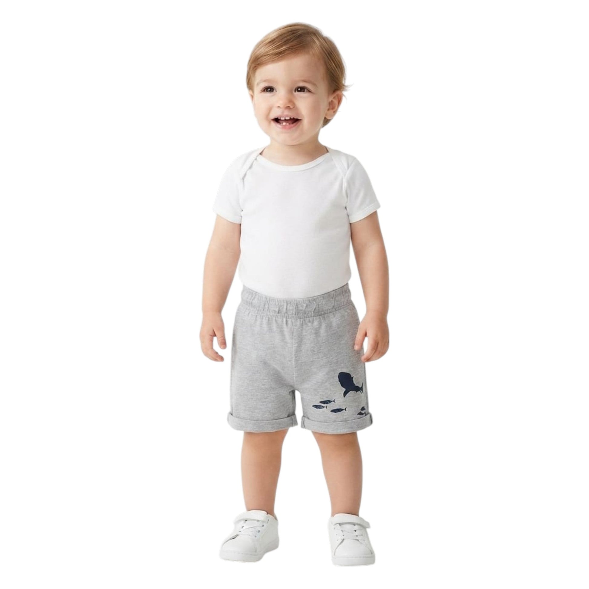 Kids Boy's Printed Short,Grey