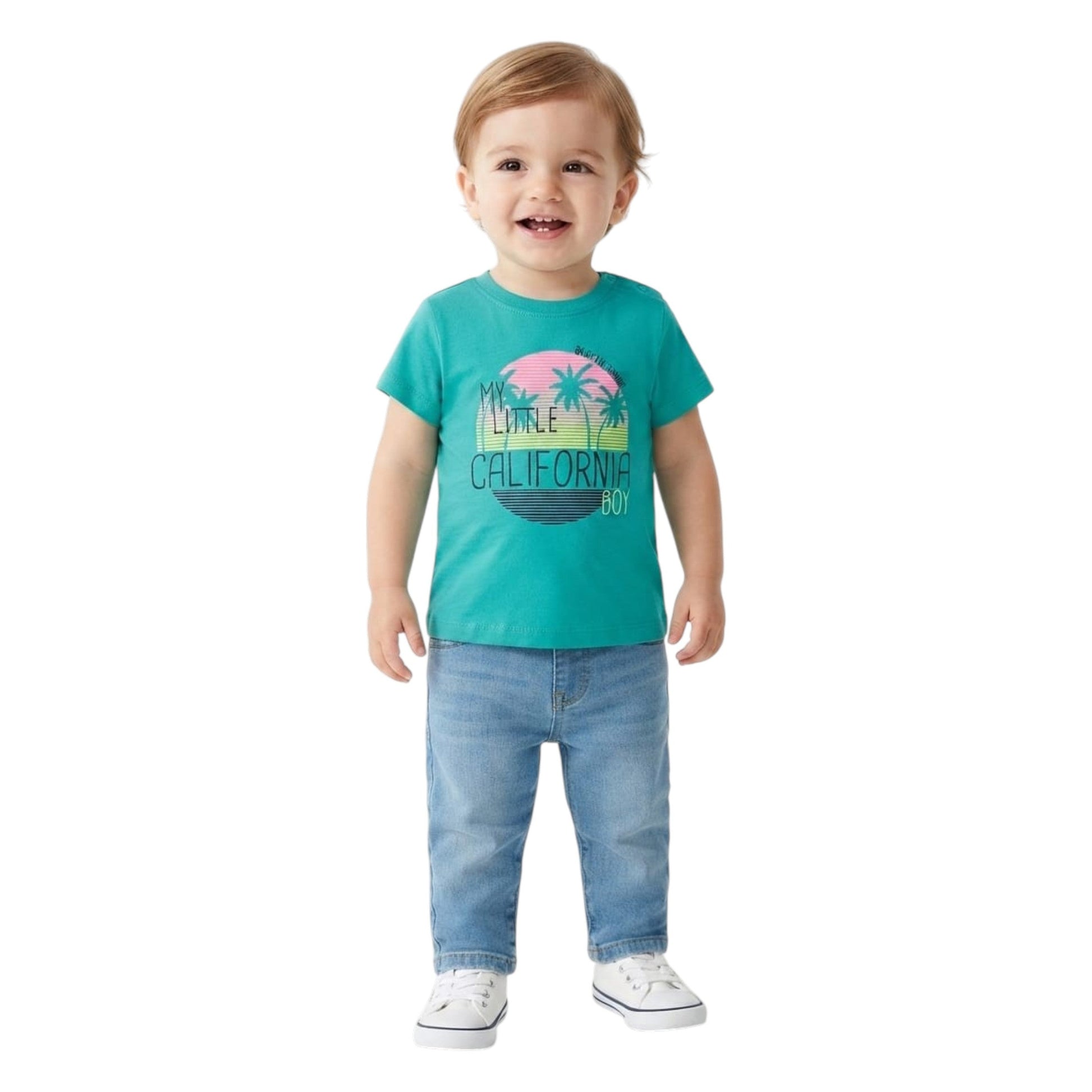 Kids Boy's Printed Top,Turquoise