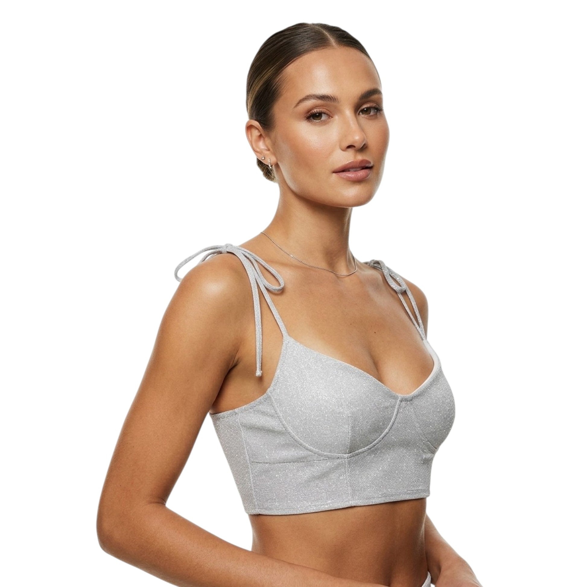 Women's Plain Crop,Grey