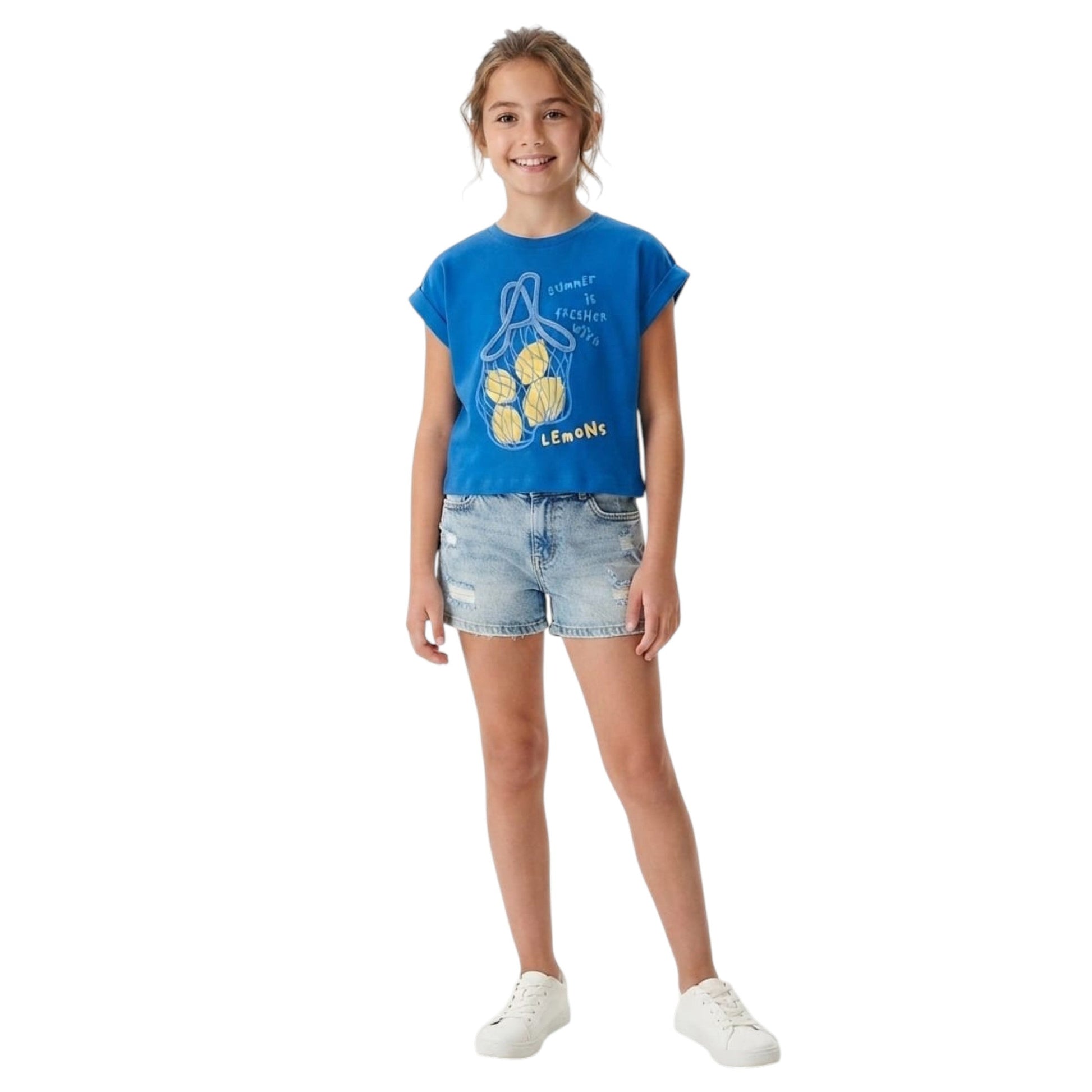 Kids Girl's Printed Top,Blue