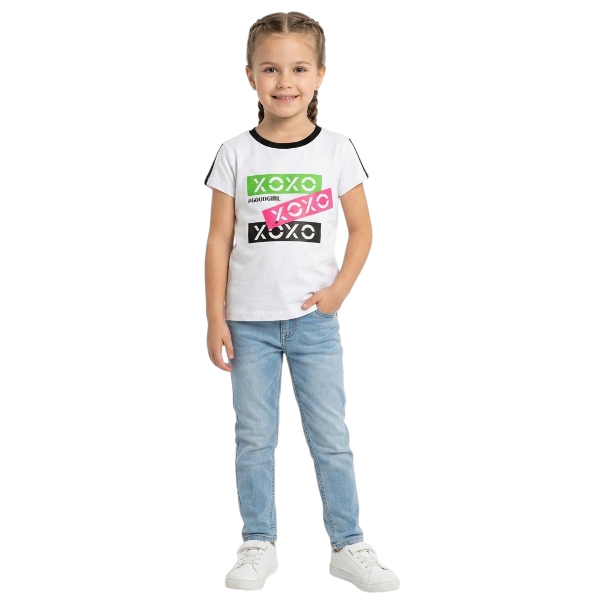 Kids girl's Printed Top,White
