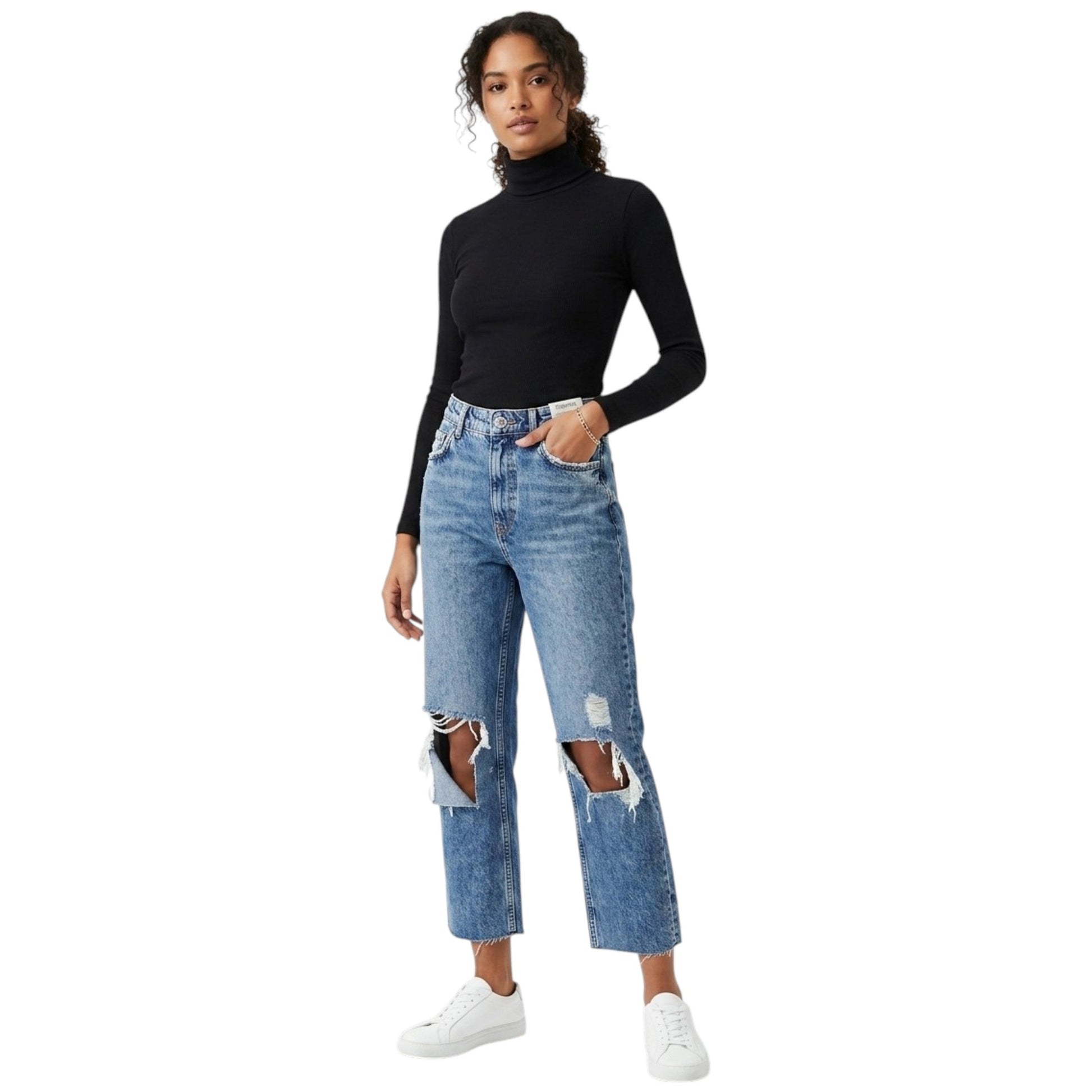 Women's Ripped Jeans,Blue