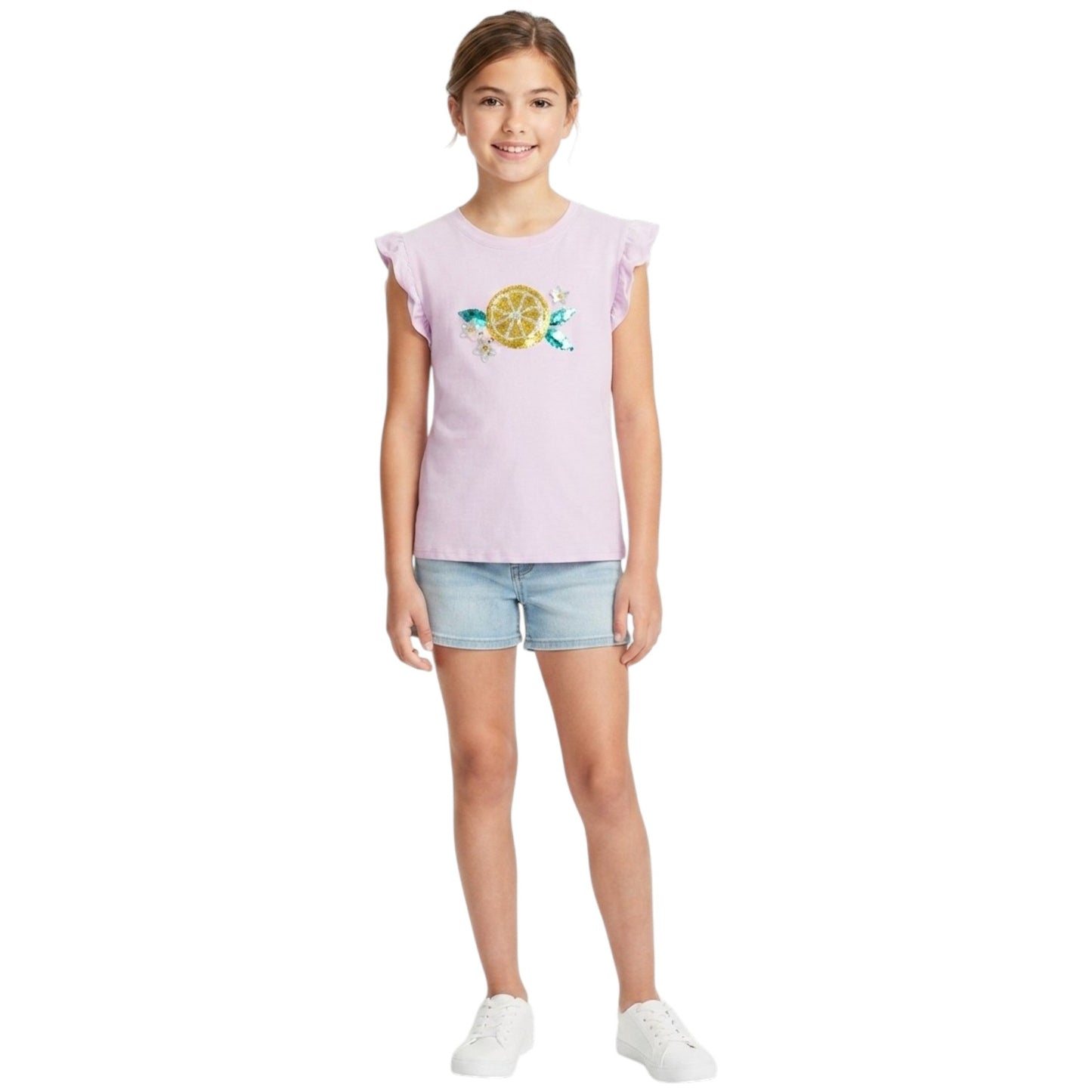 Kids Girl's Squin Top,Mauve