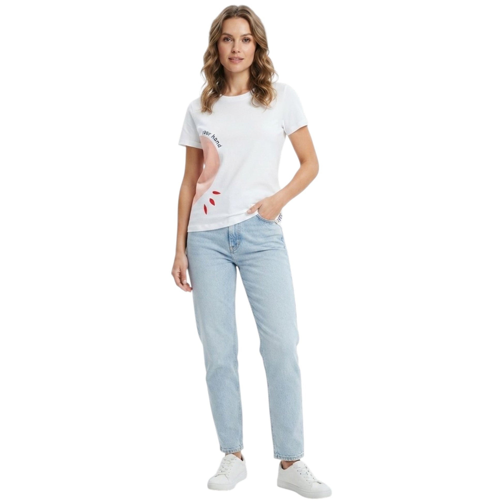 Women's Printed Top,White