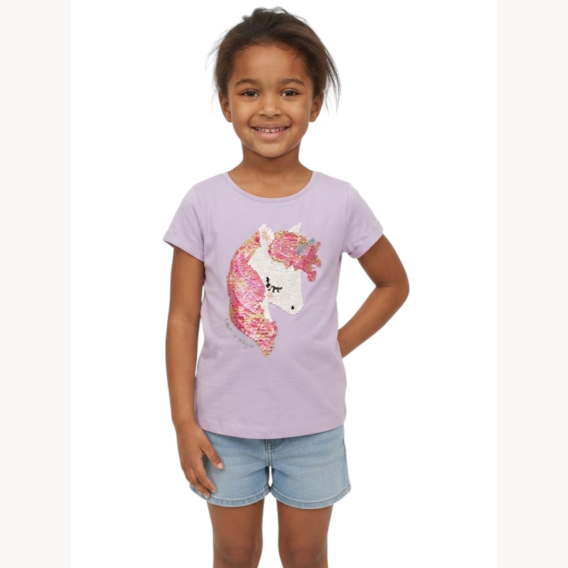Kids Girl's Squin Top,Mauve
