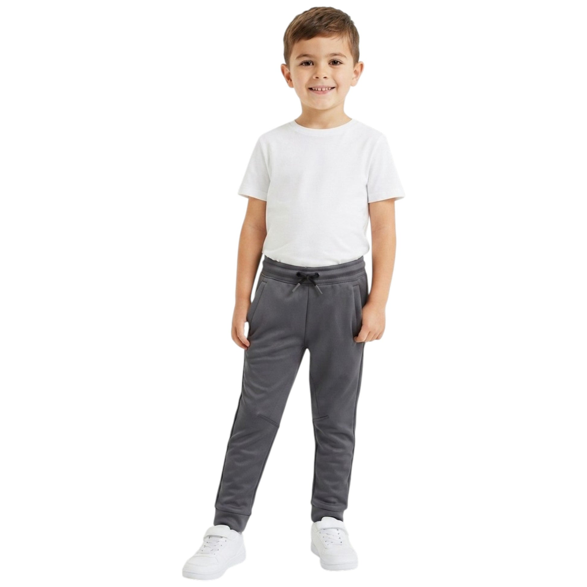 Kids Boy's Plain Pants,Grey