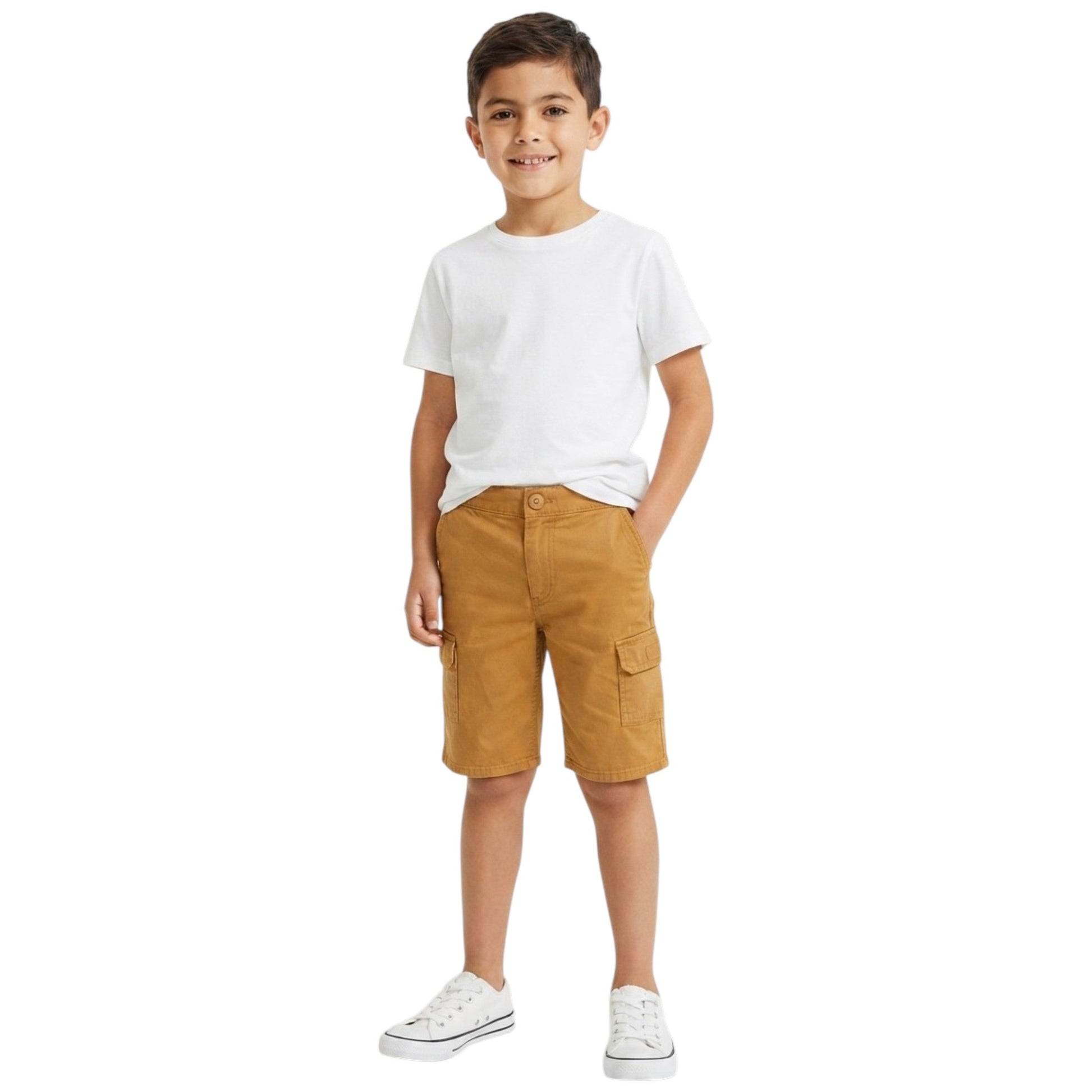 Kids Boy's Plain Short,Brown