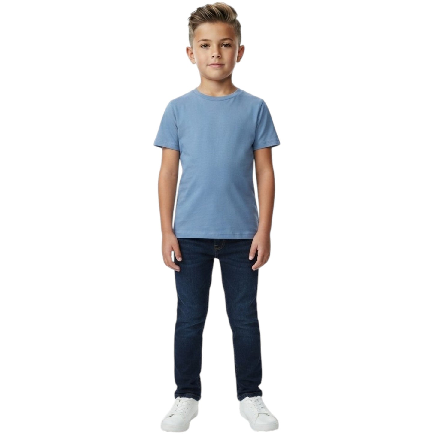 Kids Boy's Plain Top,Stone Blue