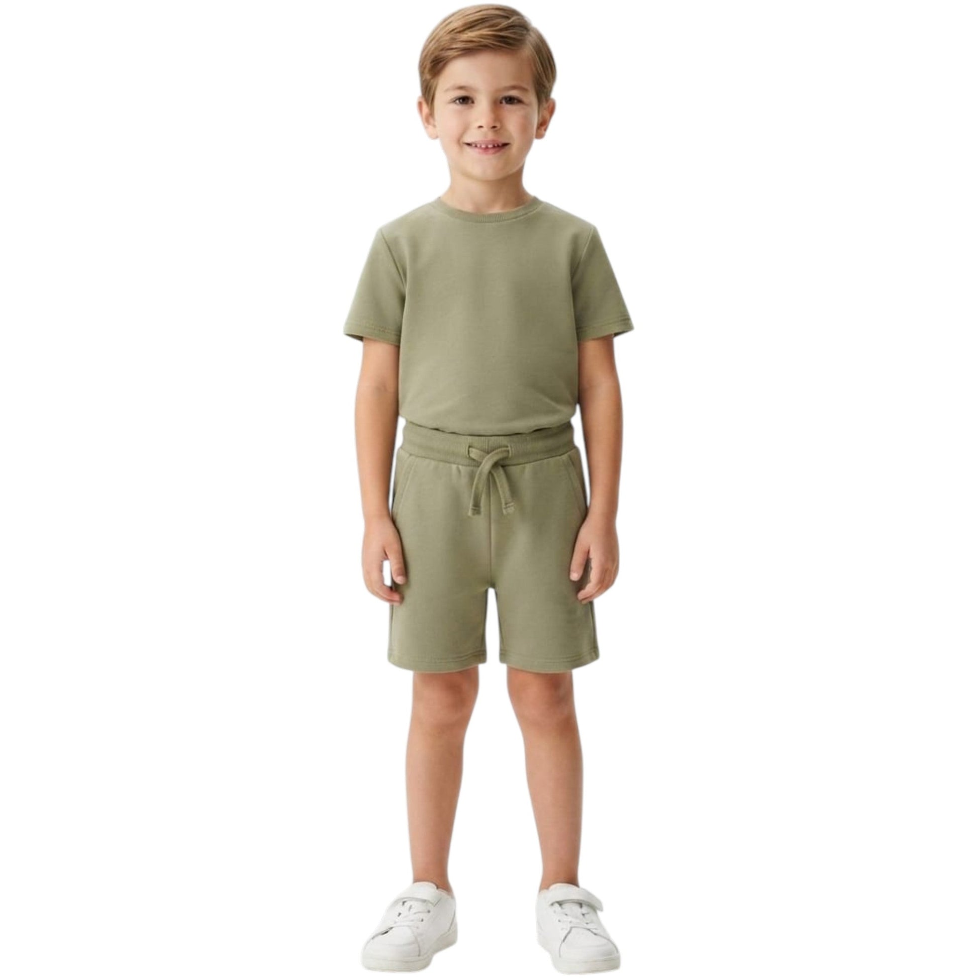 Kids Boy's Plain Short,Olive