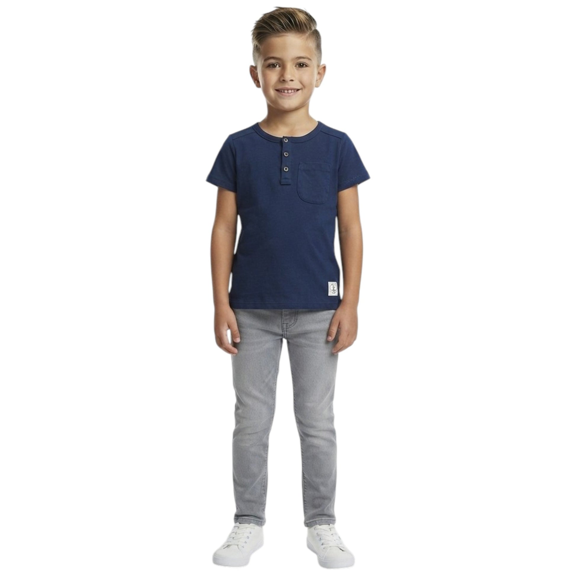 Kids Boy's Plain Top,Navy