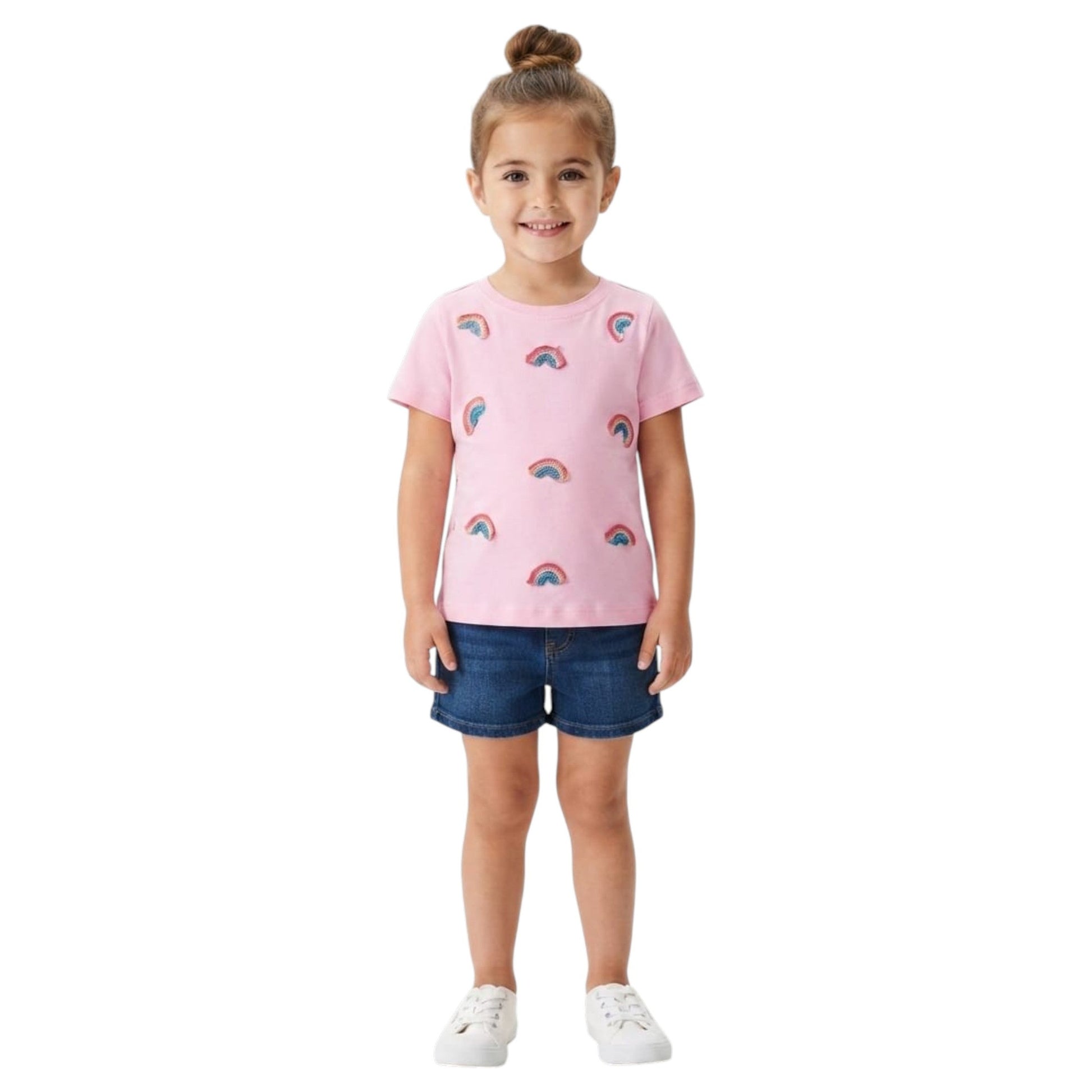 Kids Girl's Embroidered Top,Pink