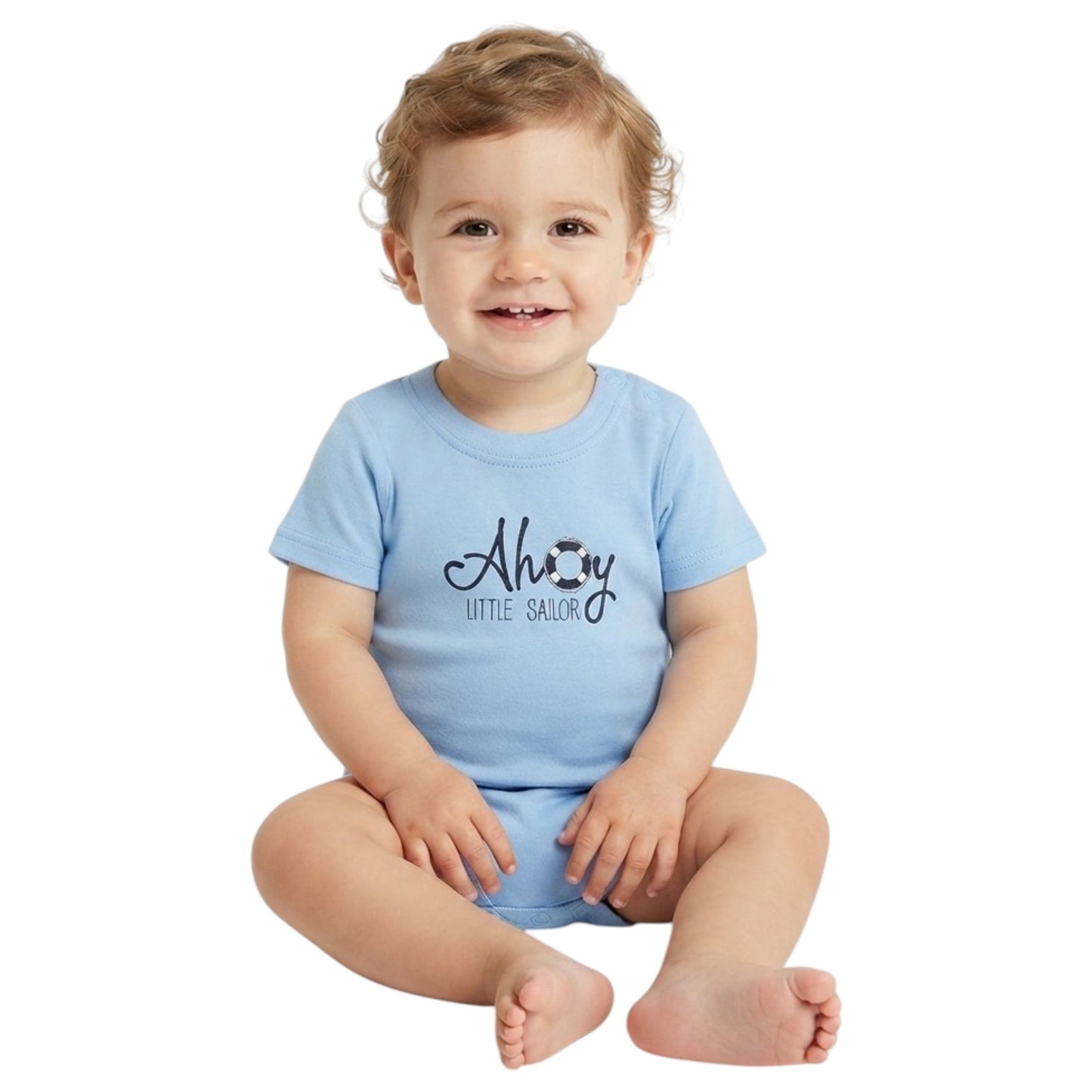 Kids Boy's Printed Bodysuit,Blue