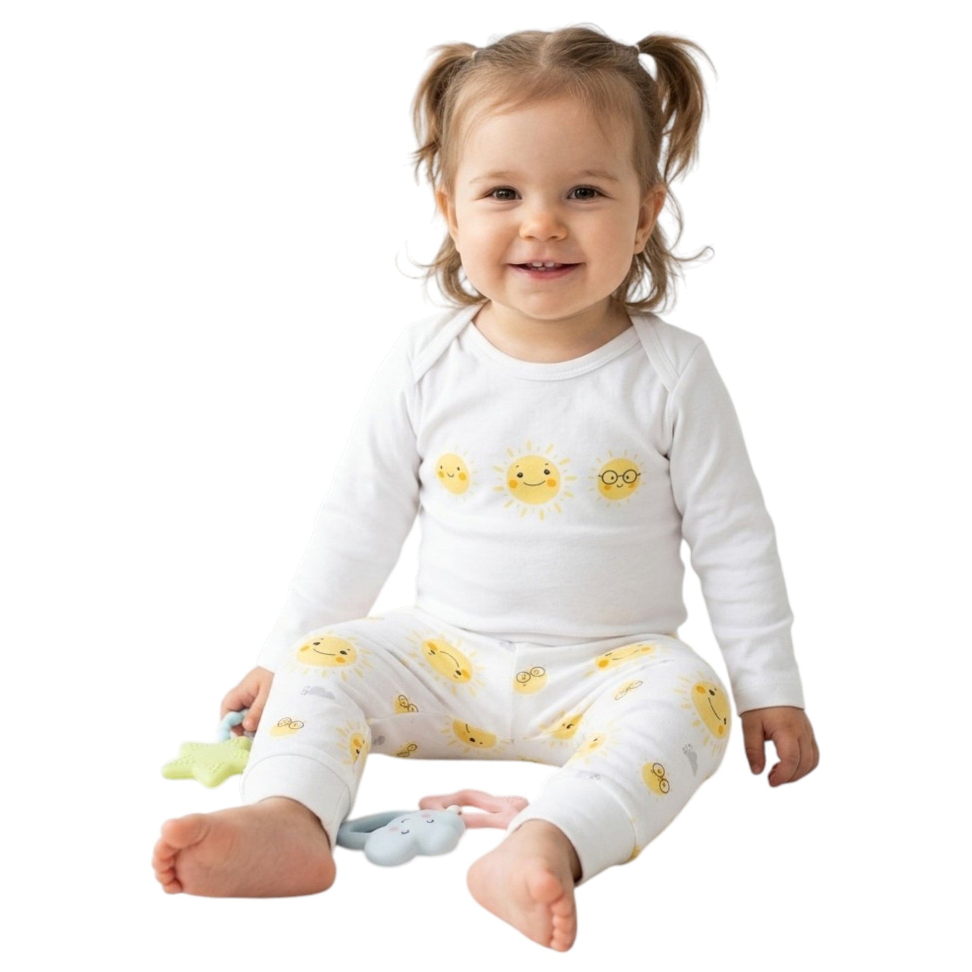Kids Girl's Printed Sleepwear Pants,White