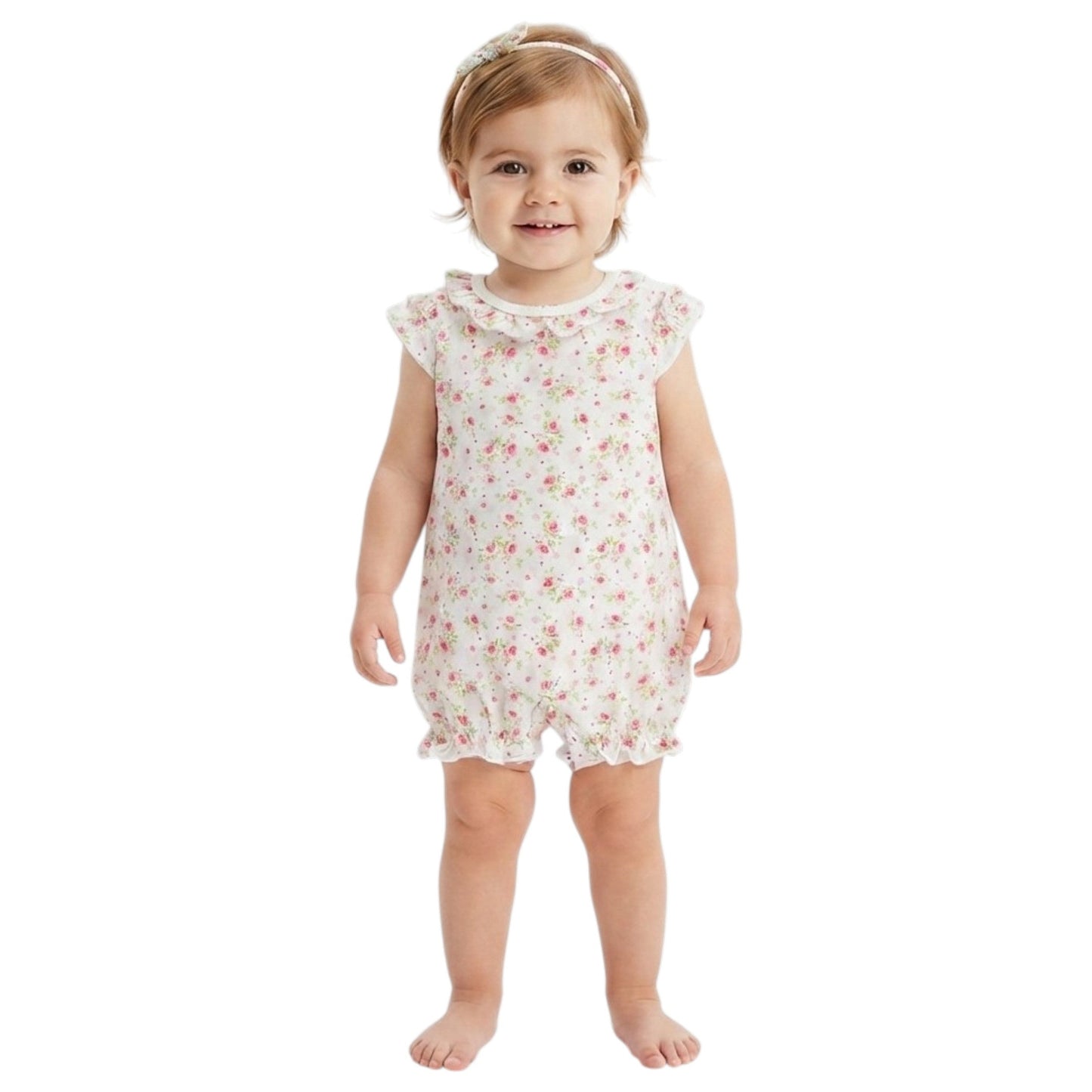 Kids Girl's Printed Jumpsuit,White