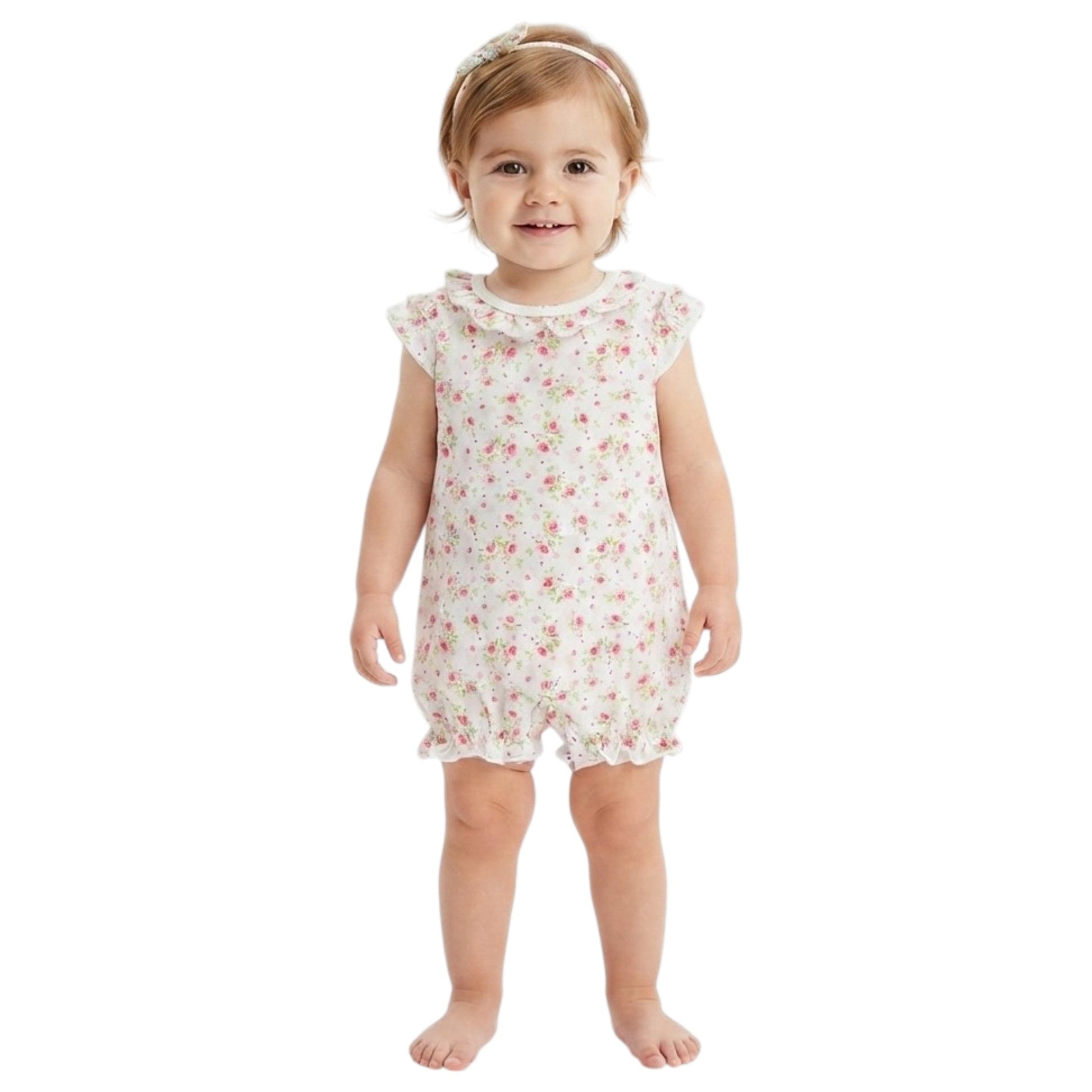 Kids Girl's Printed Jumpsuit,White