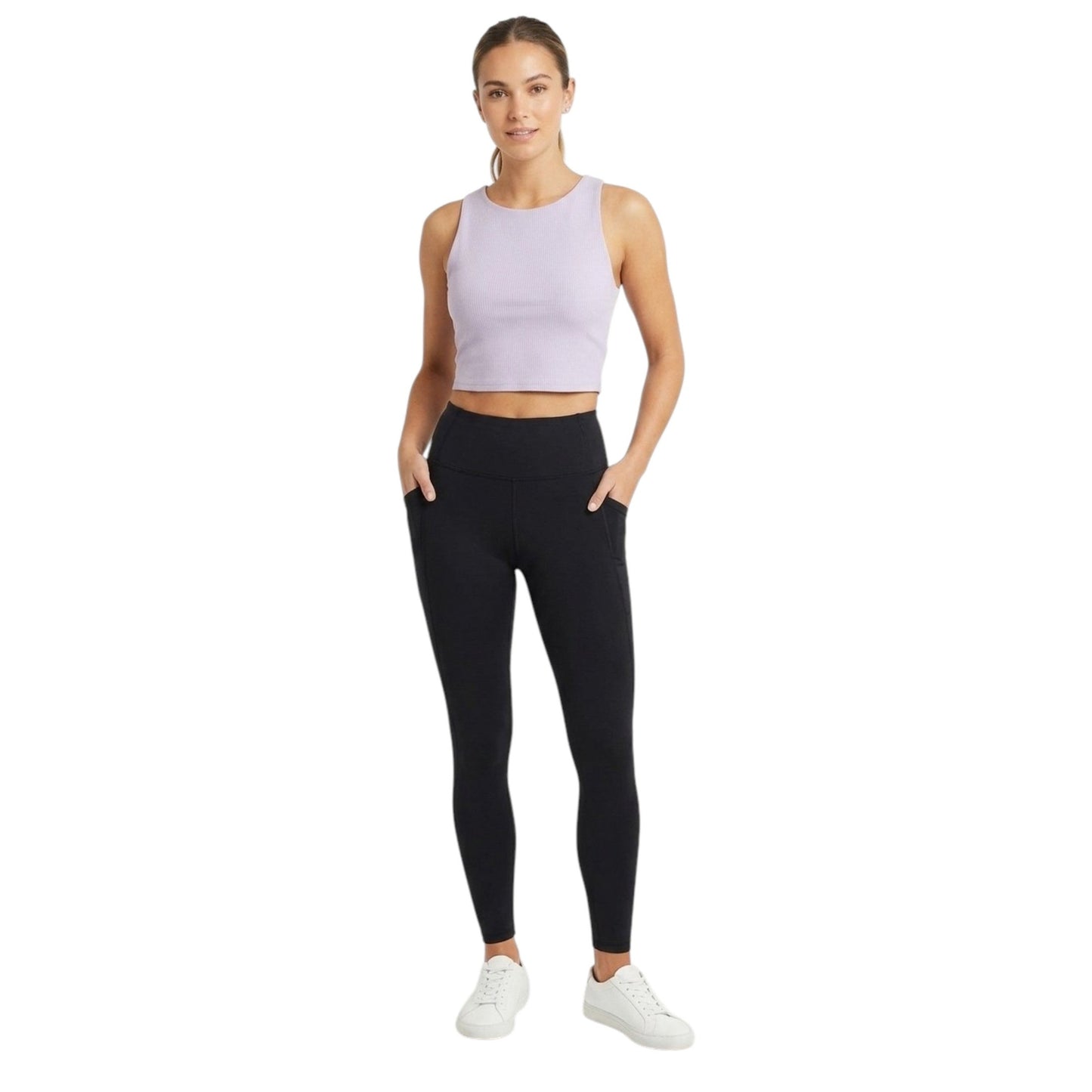 Women's Ribbed Top,Light Purple